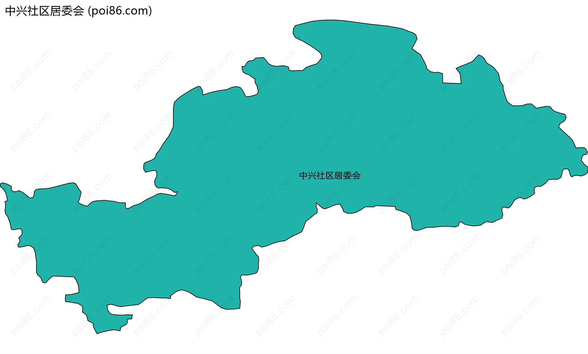 中兴社区居委会边界地图