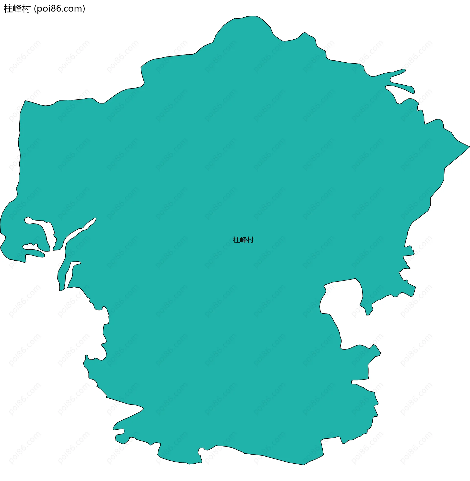 柱峰村边界地图