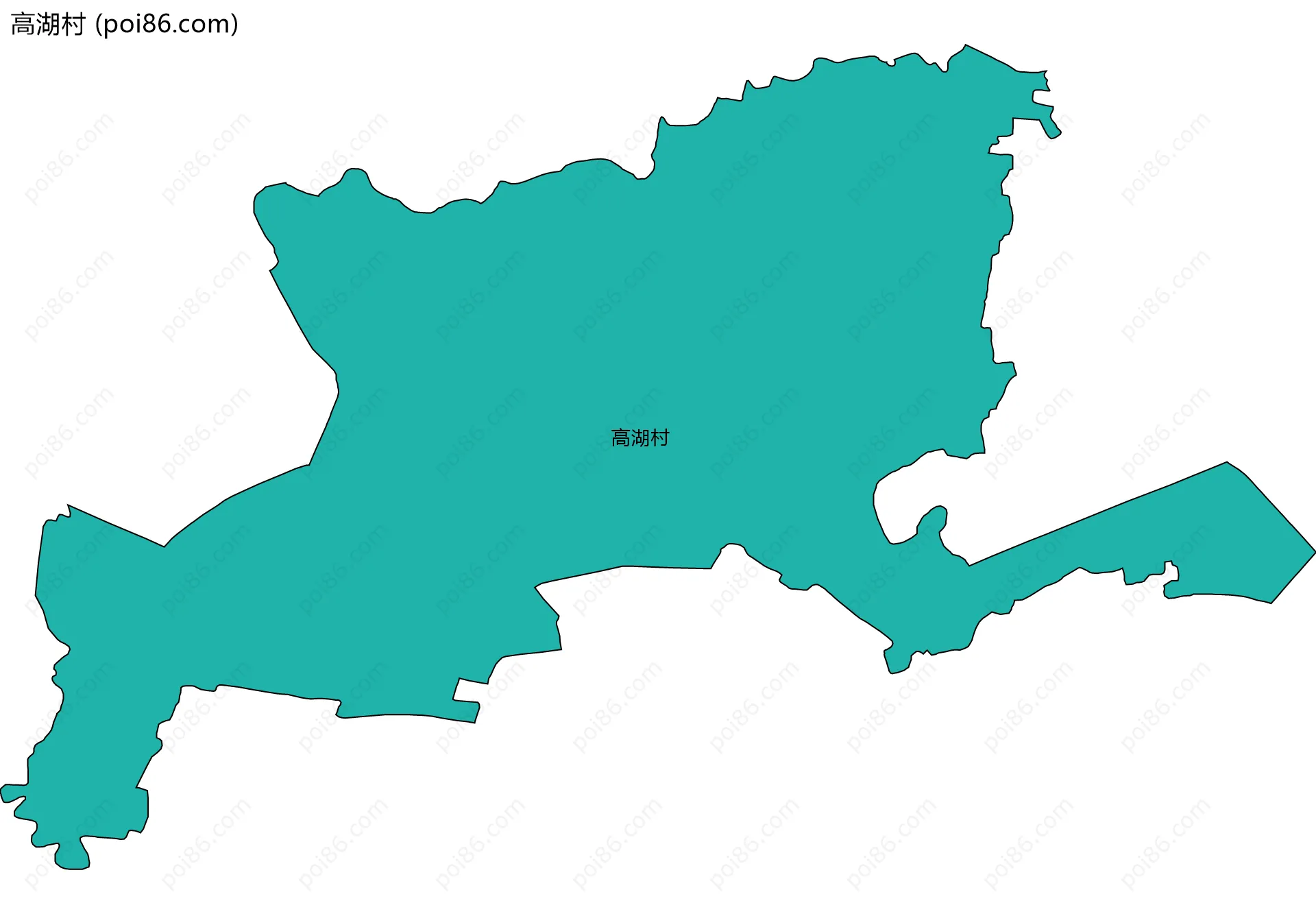 高湖村边界地图