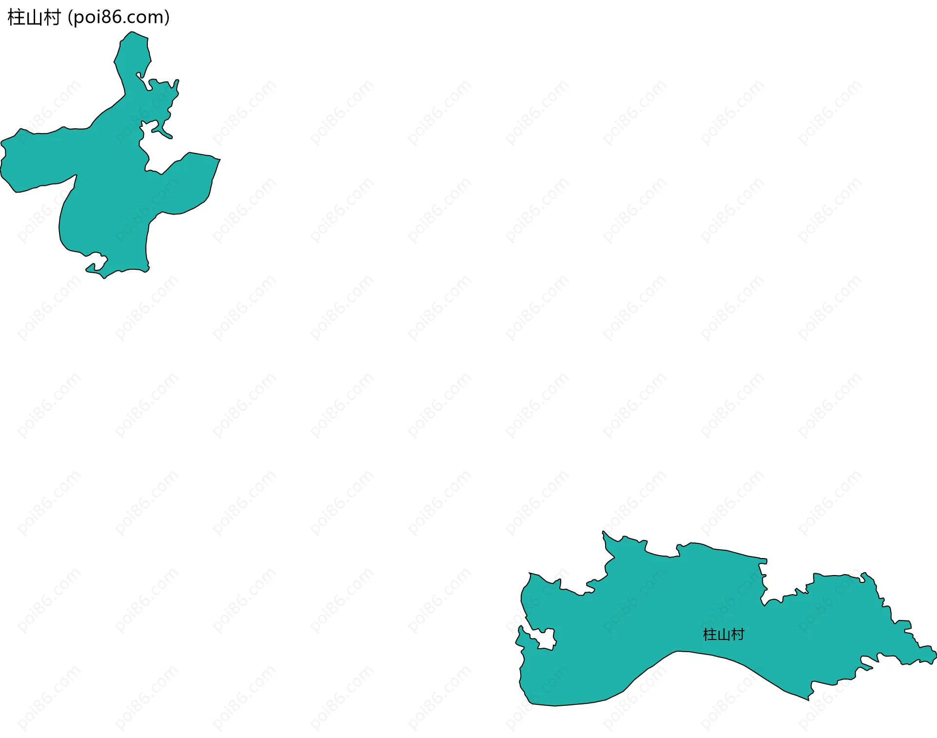 柱山村边界地图