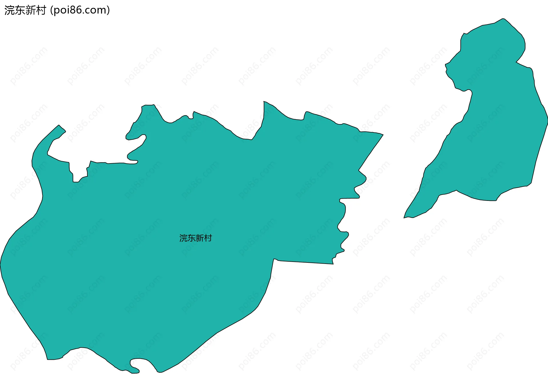 浣东新村边界地图