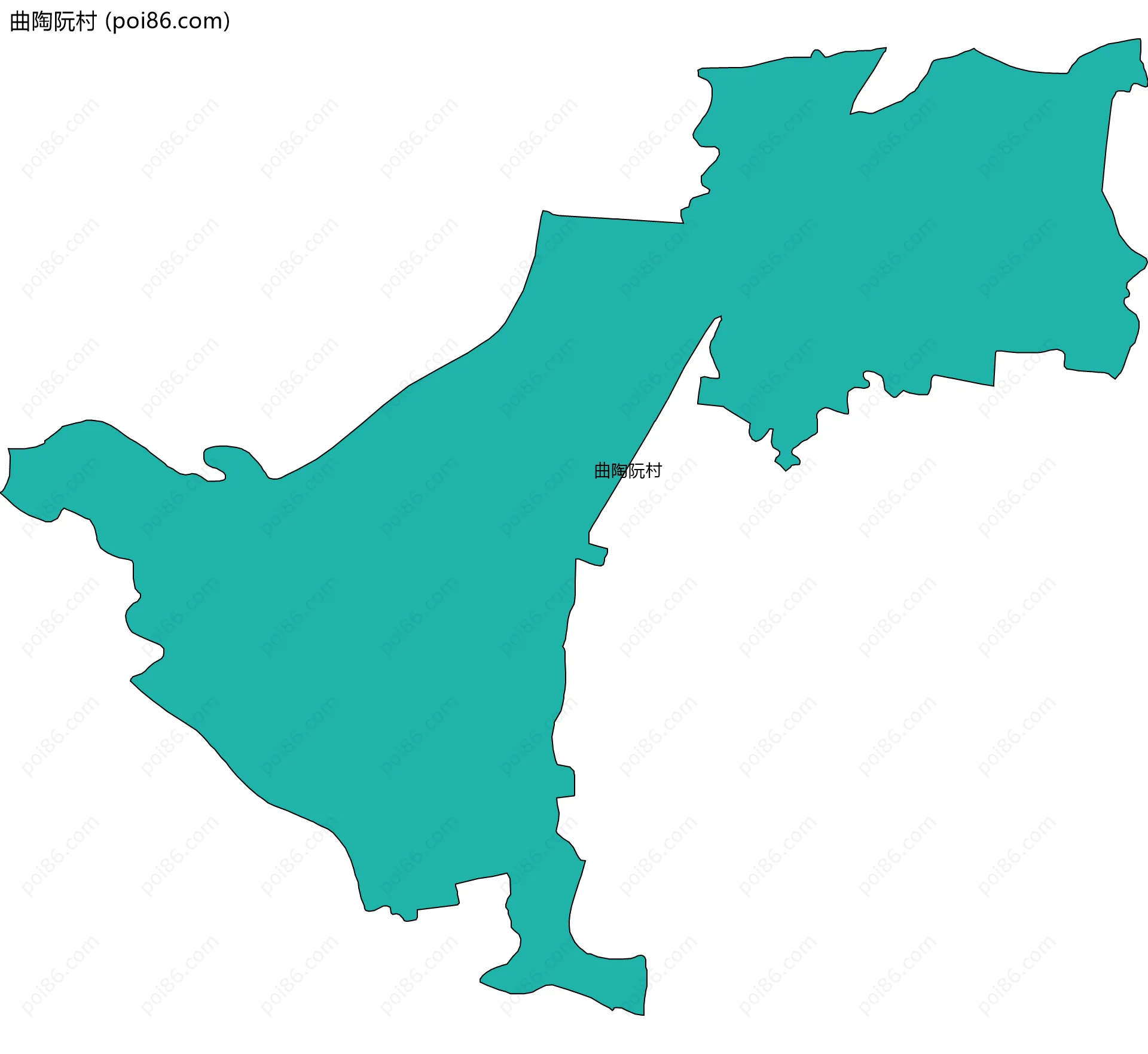 曲陶阮村边界地图