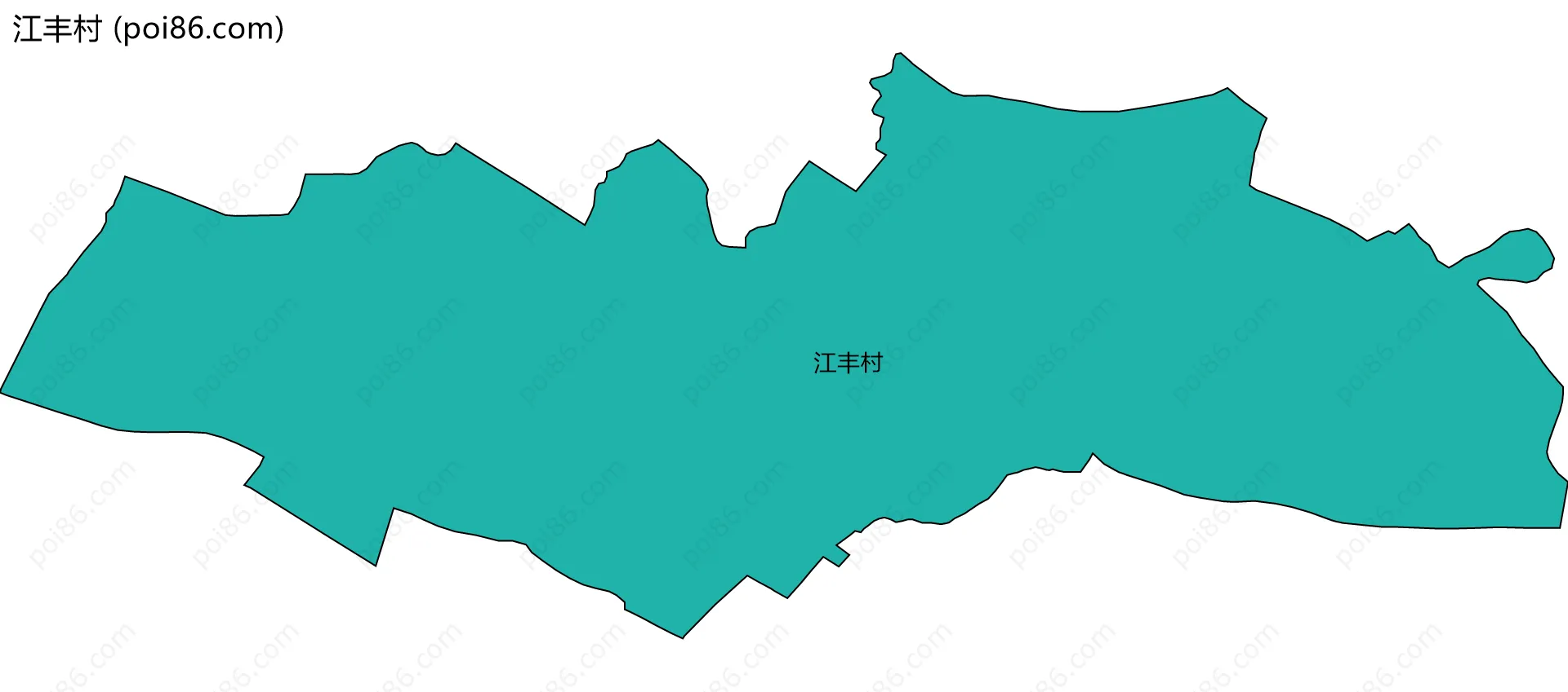 江丰村边界地图