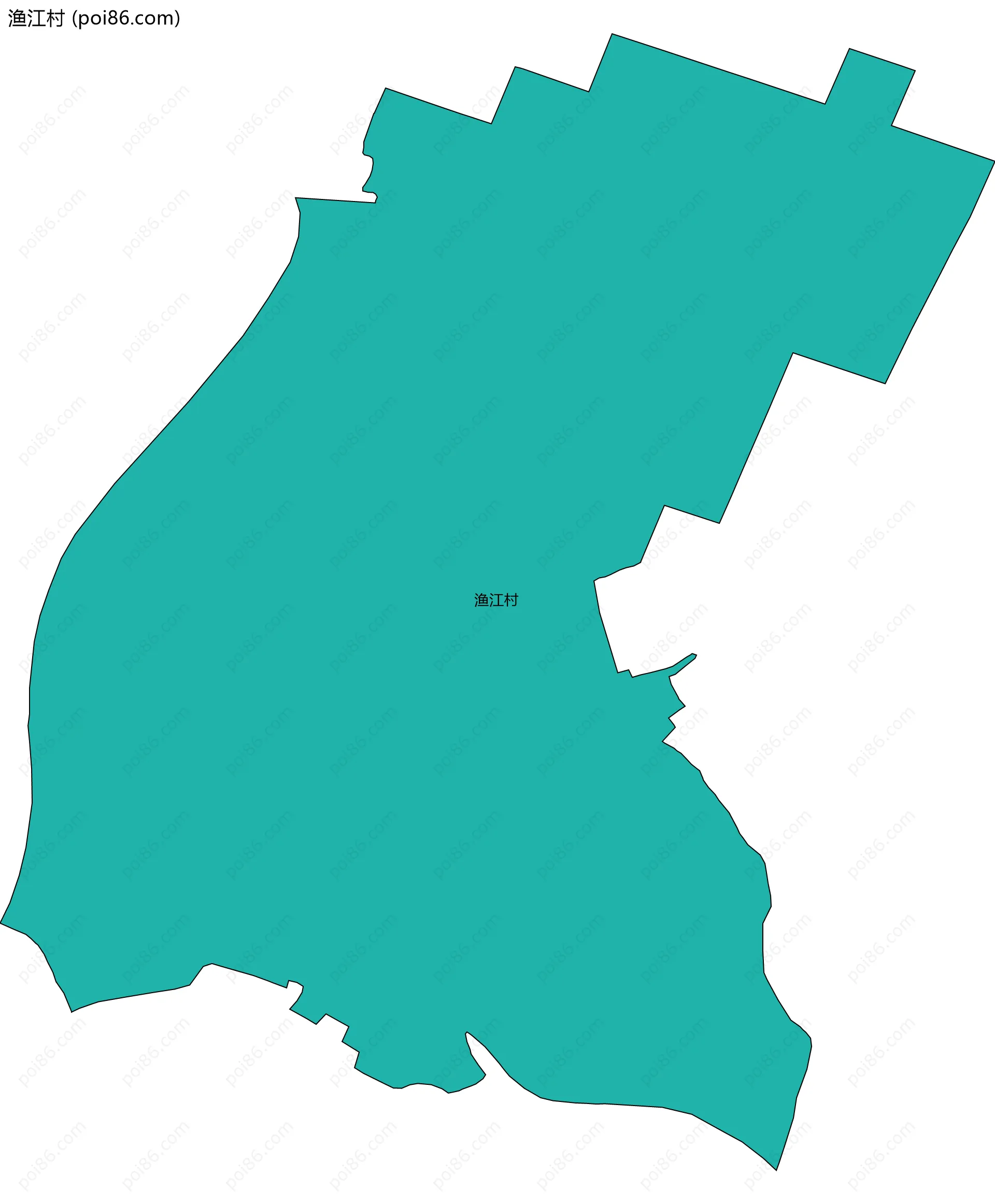 渔江村边界地图