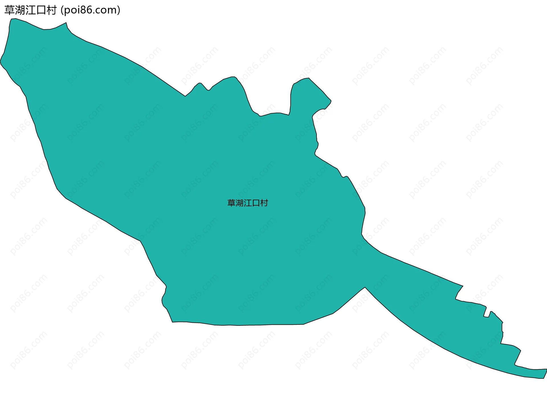 草湖江口村边界地图