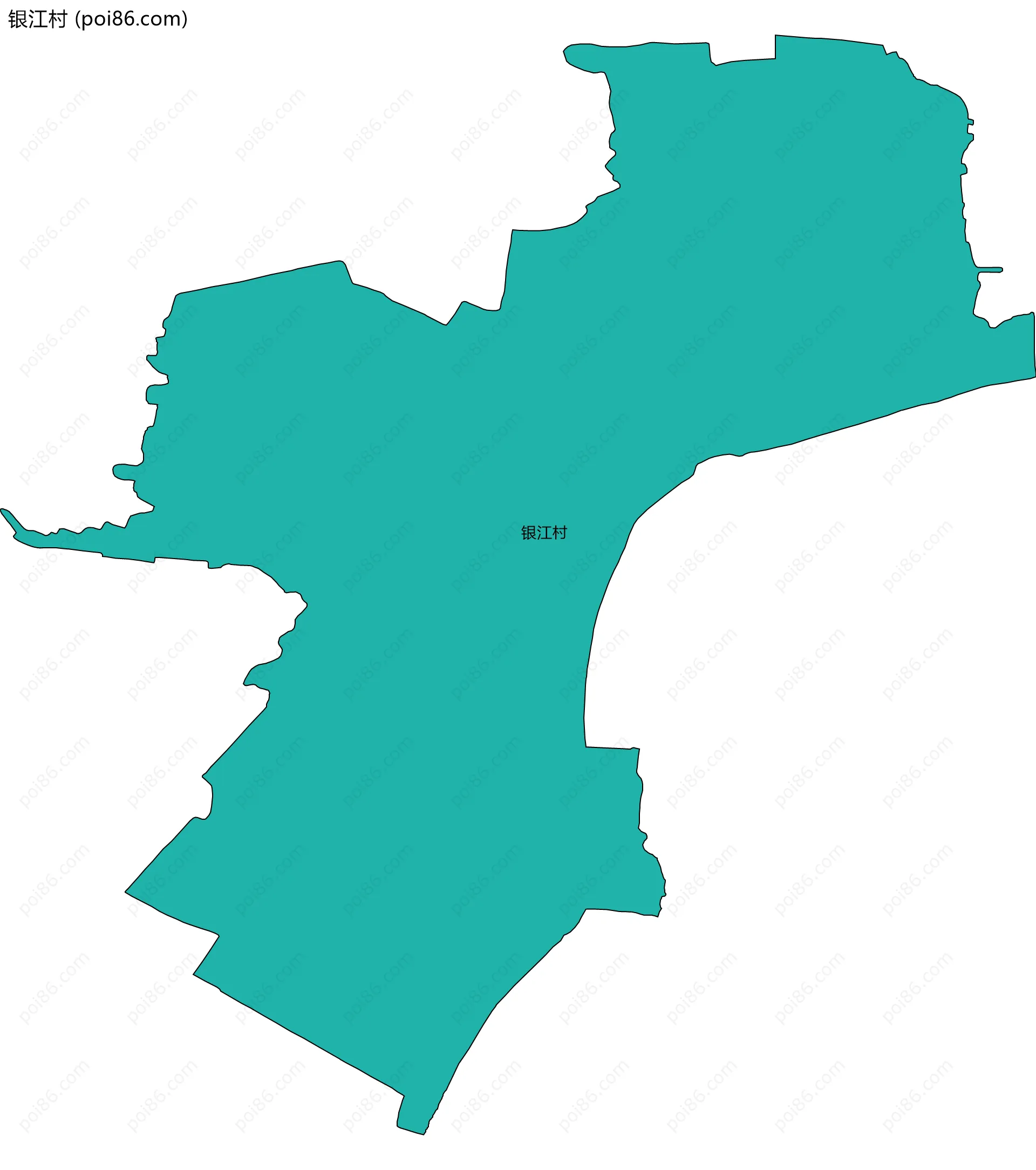 银江村边界地图