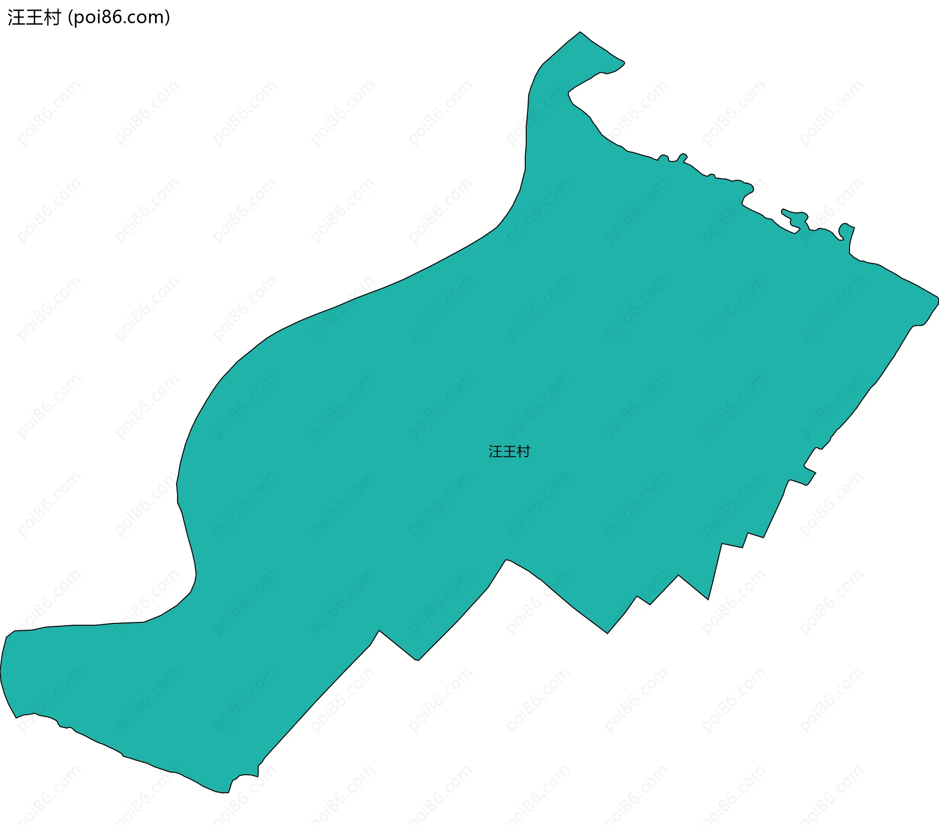 汪王村边界地图