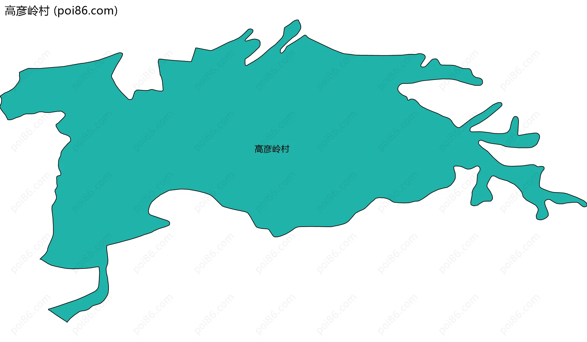 高彦岭村边界地图