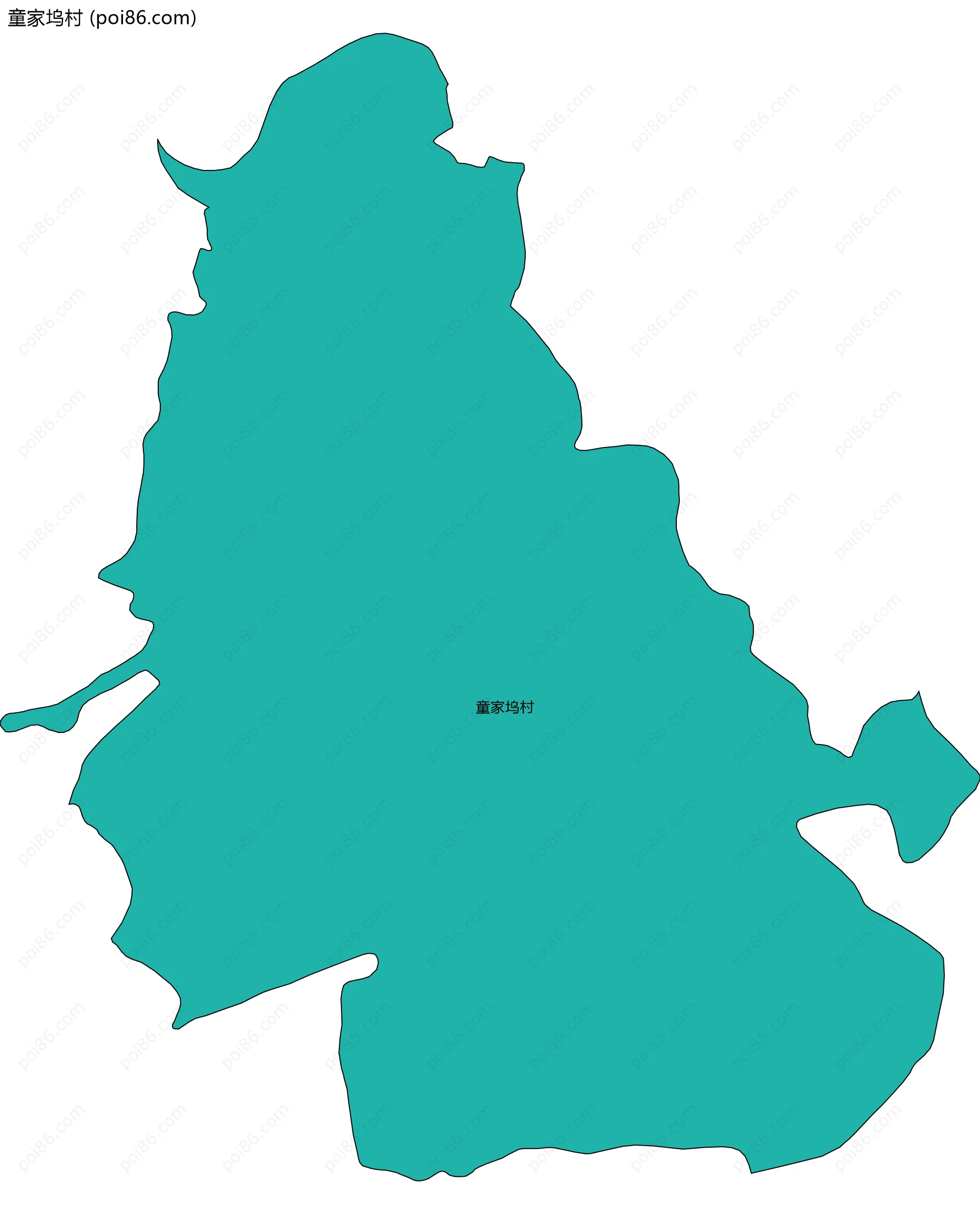 童家坞村边界地图