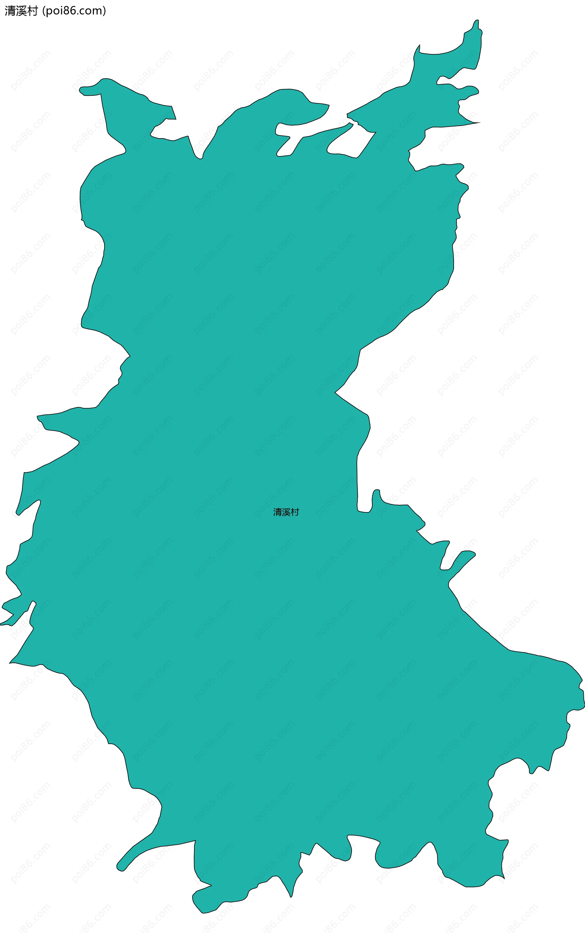 清溪村边界地图