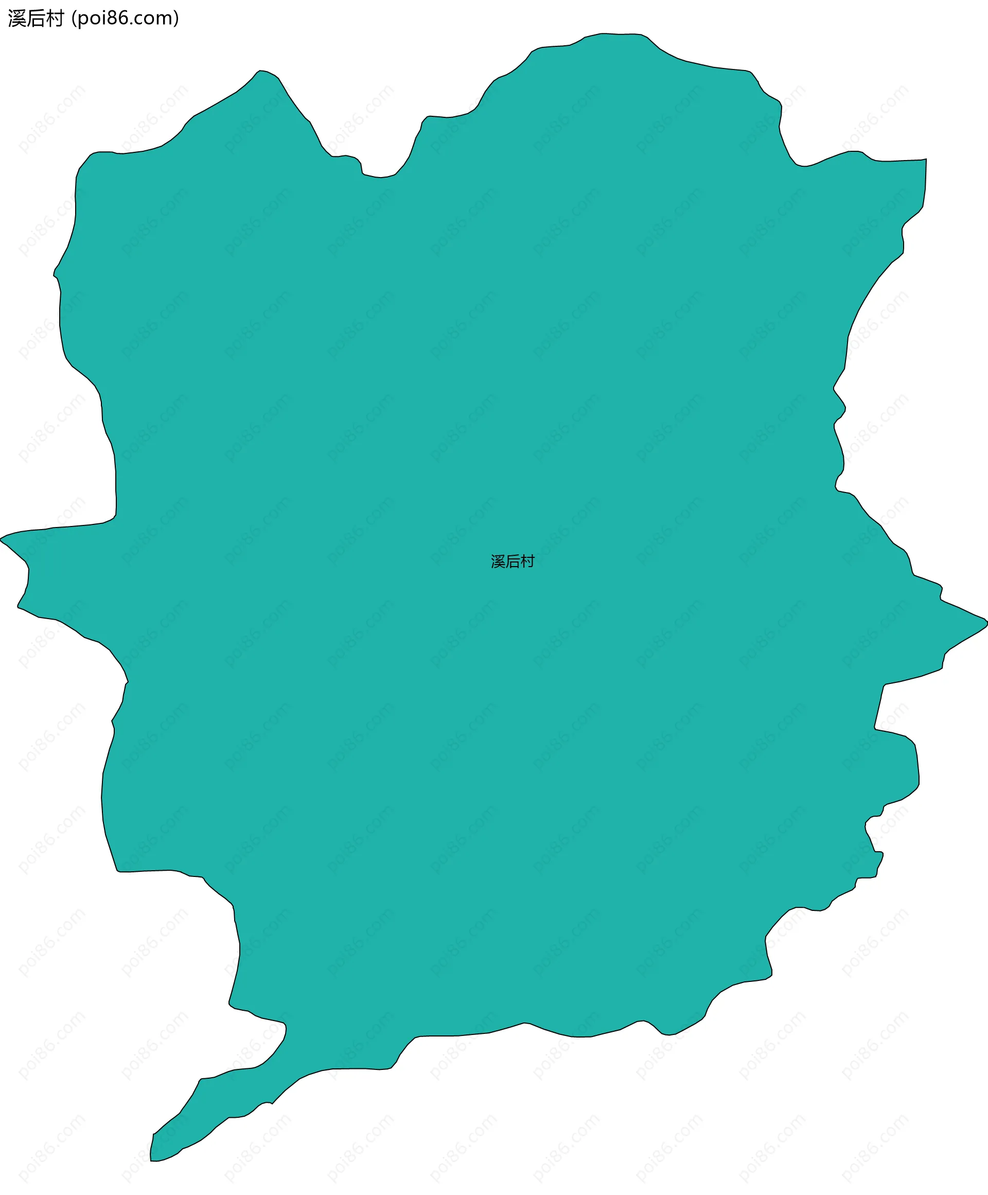 溪后村边界地图
