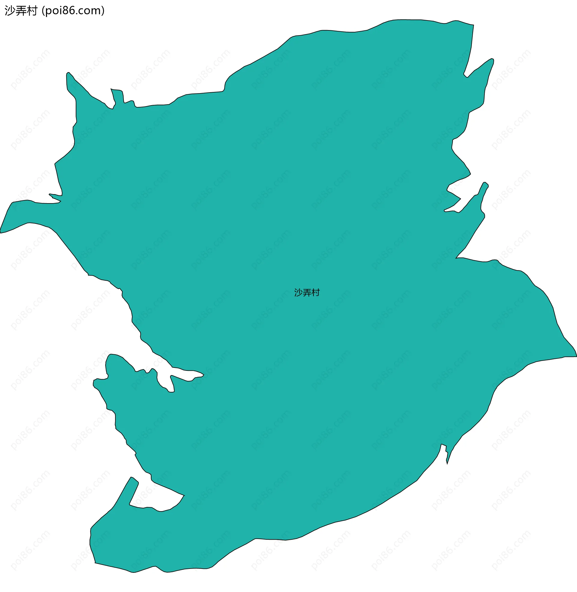 沙弄村边界地图