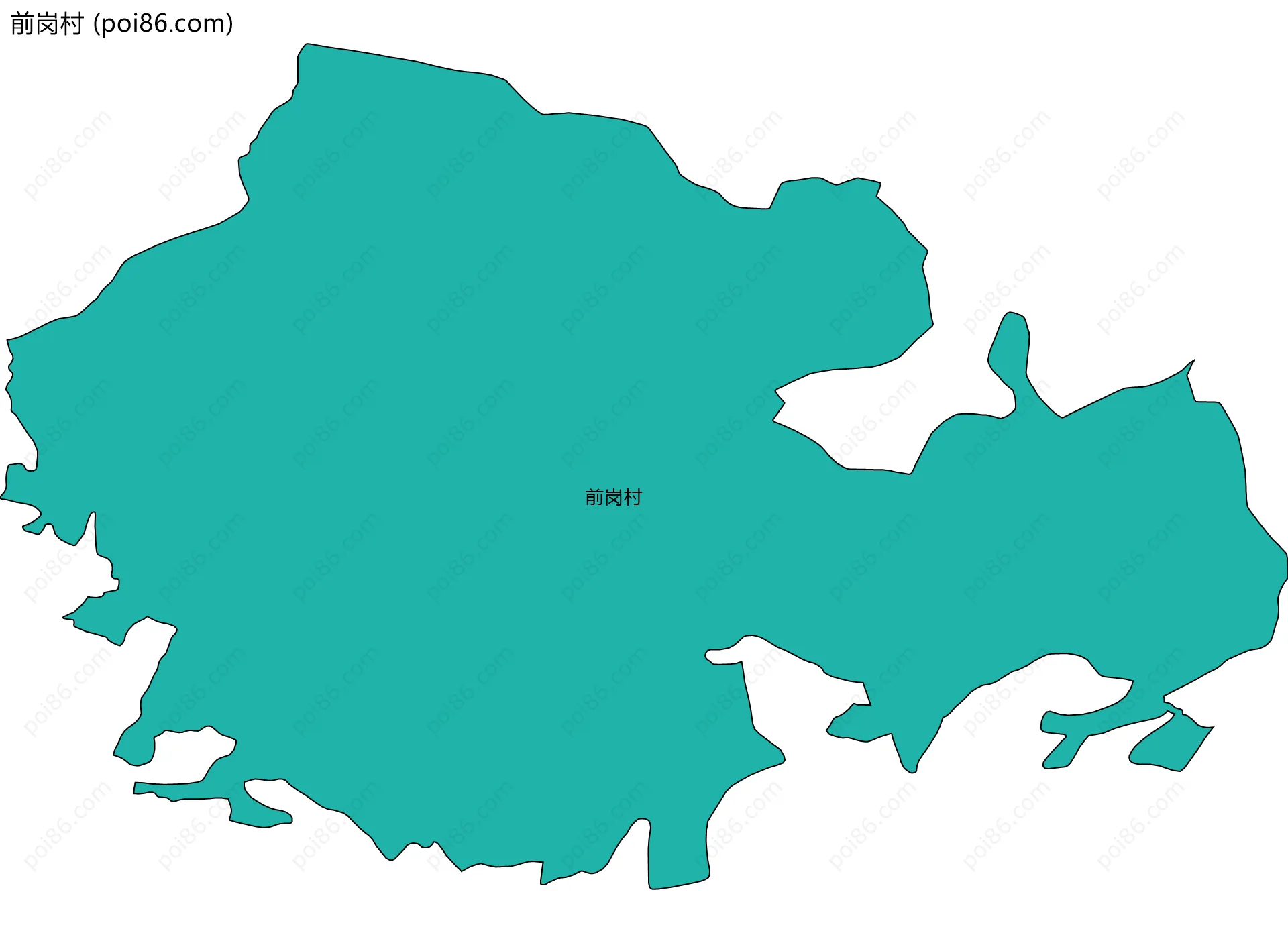 前岗村边界地图