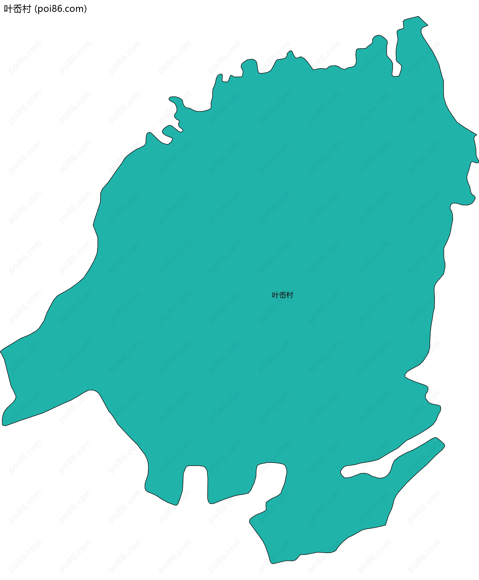 叶岙村边界地图