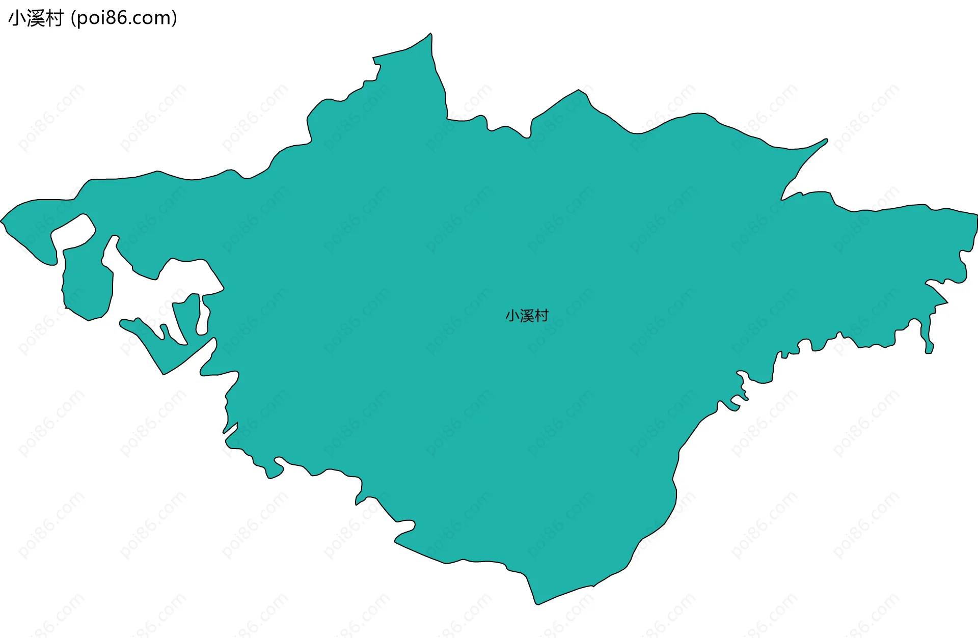 小溪村边界地图