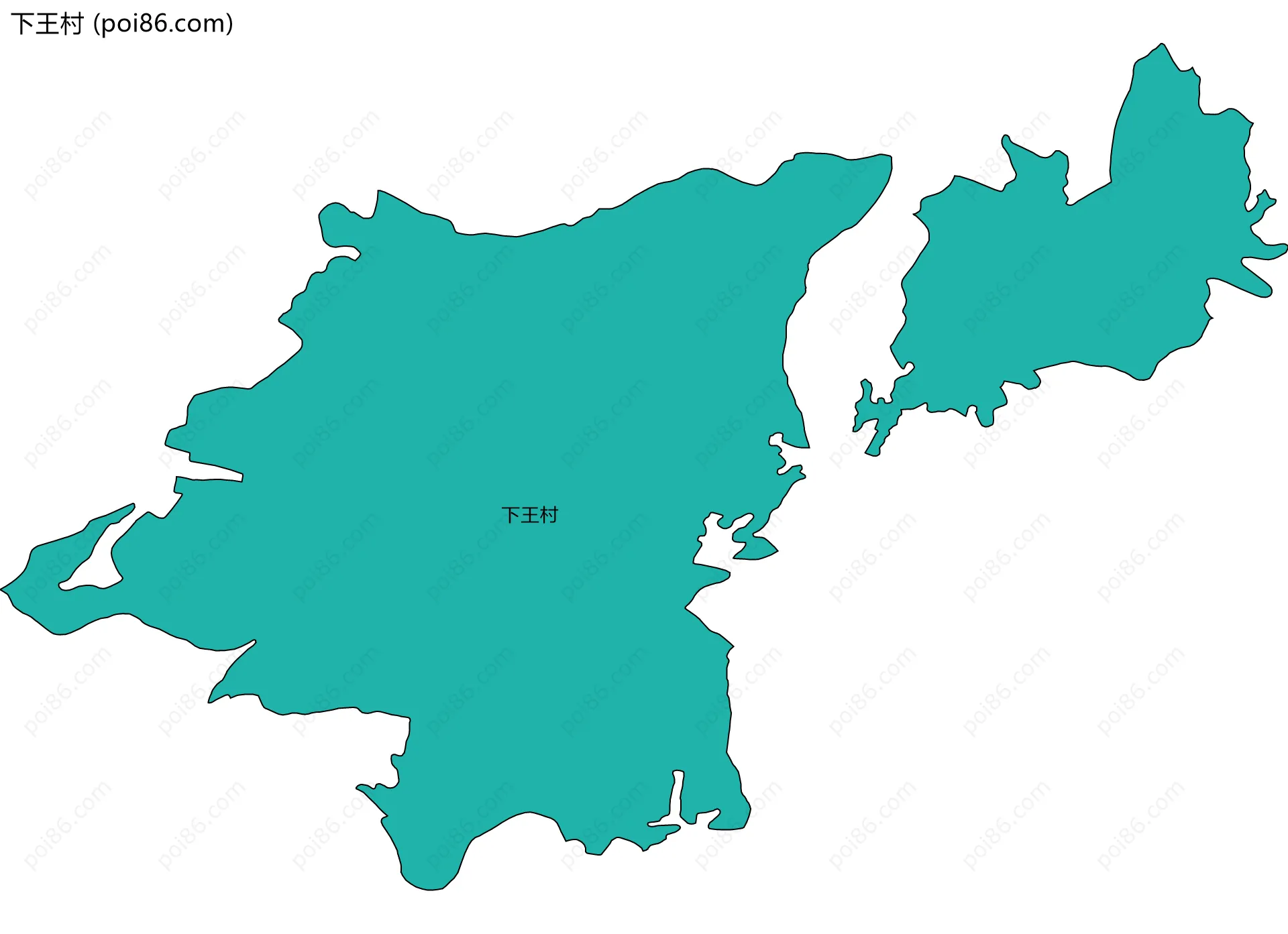下王村边界地图