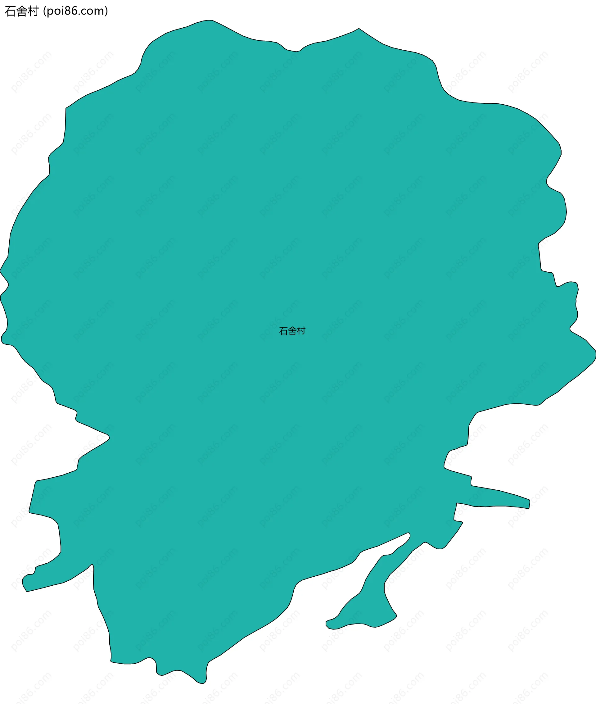 石舍村边界地图