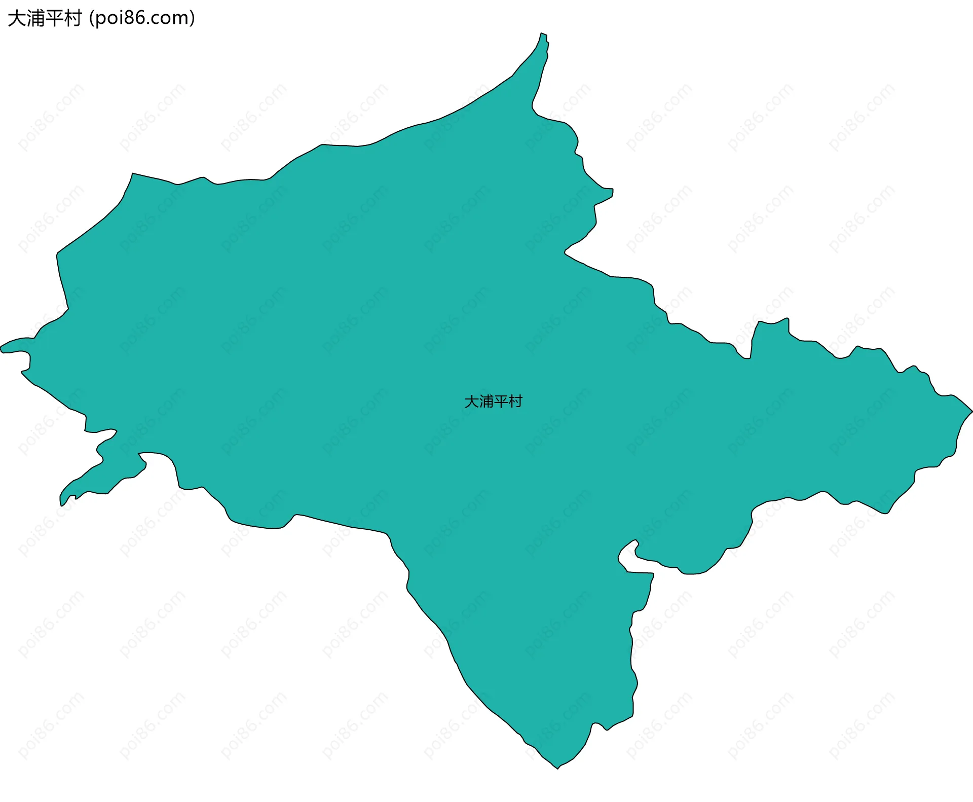 大浦平村边界地图