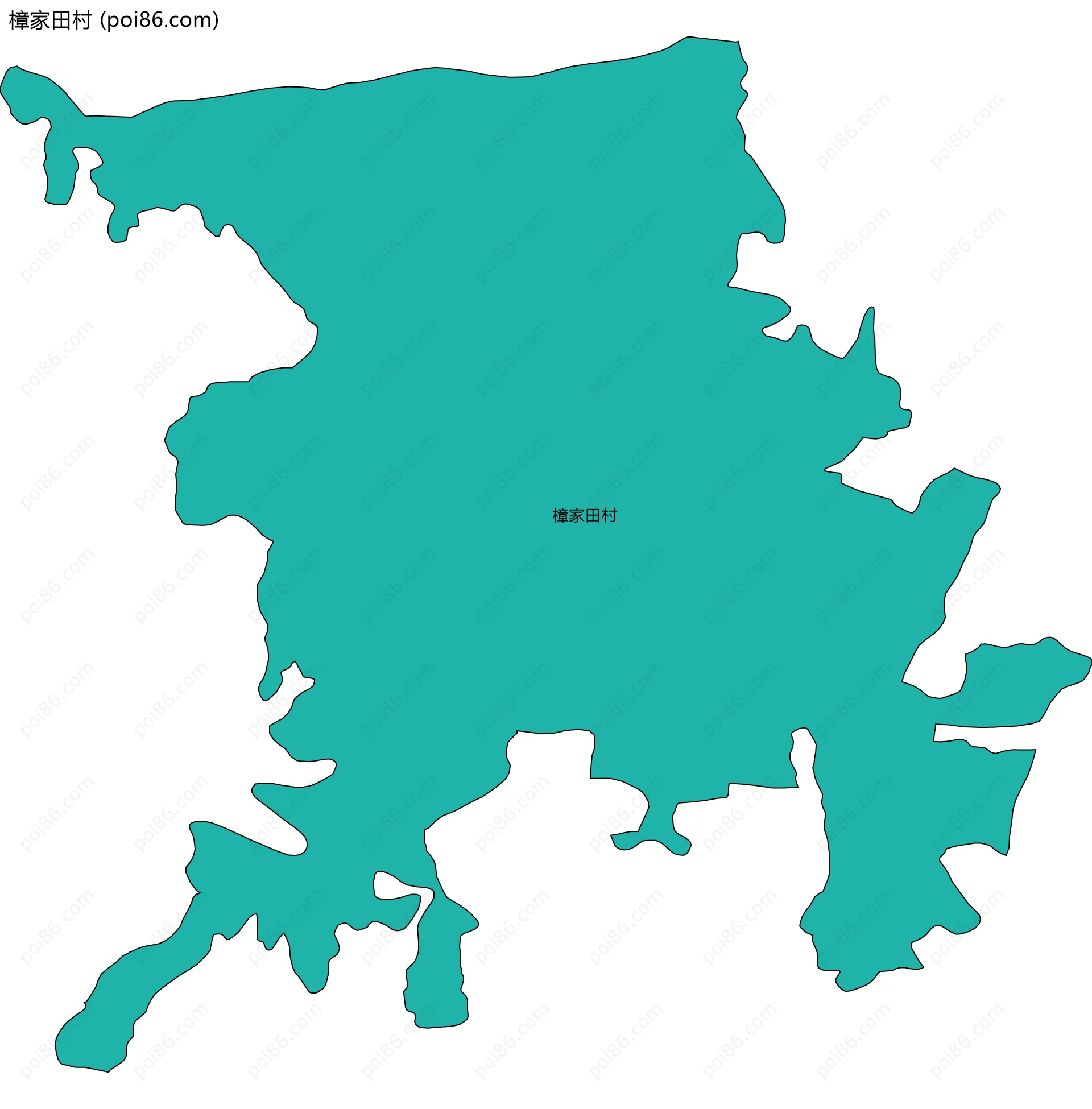 樟家田村边界地图