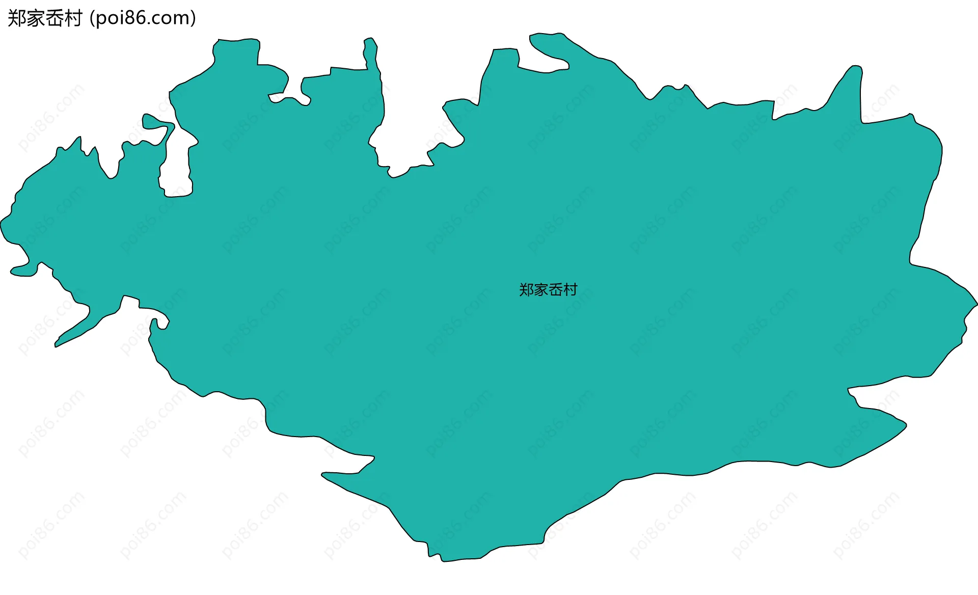 郑家岙村边界地图