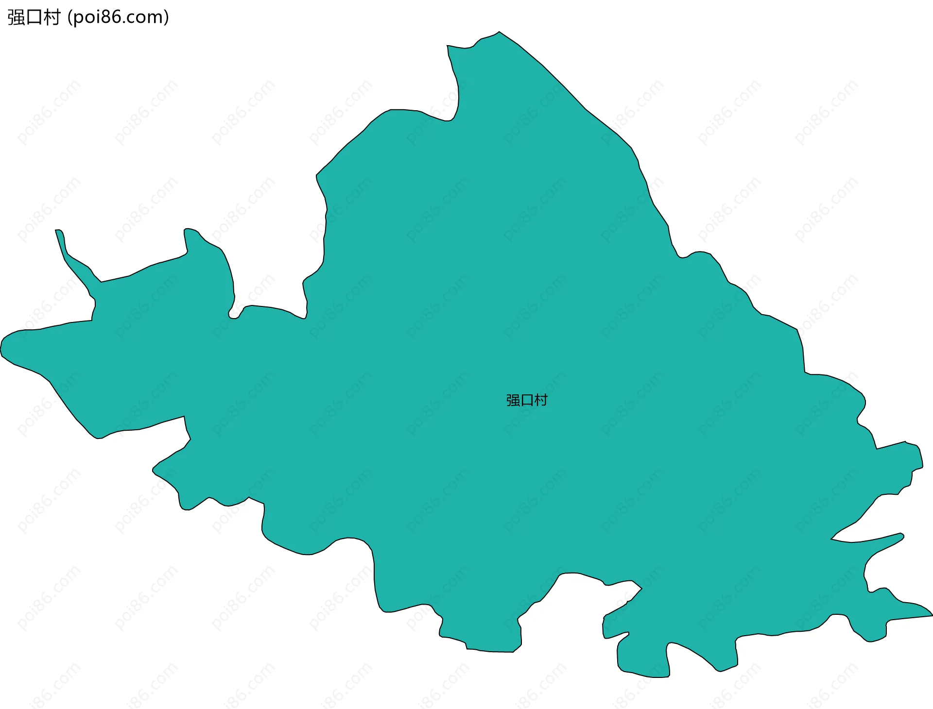 强口村边界地图