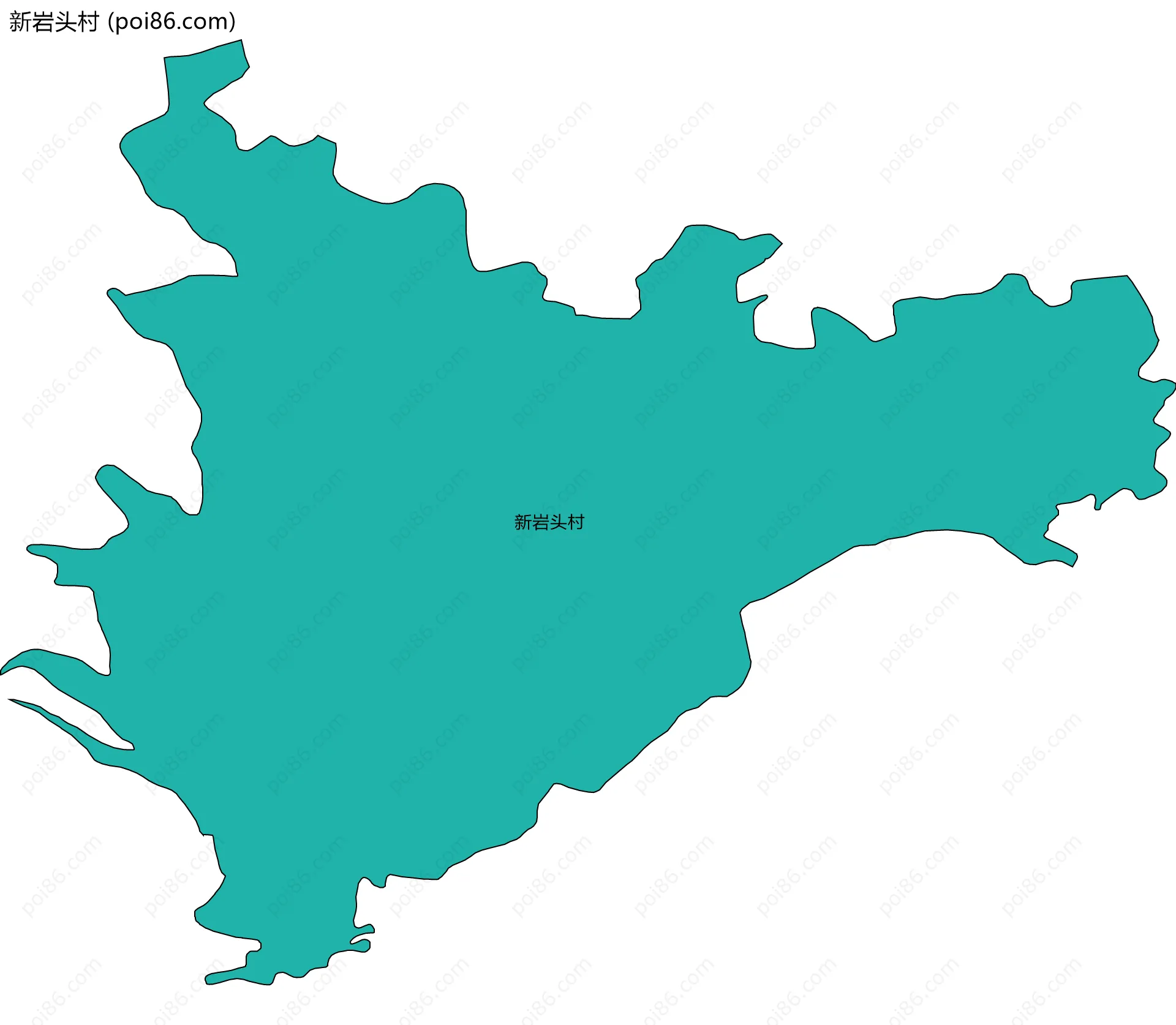 新岩头村边界地图