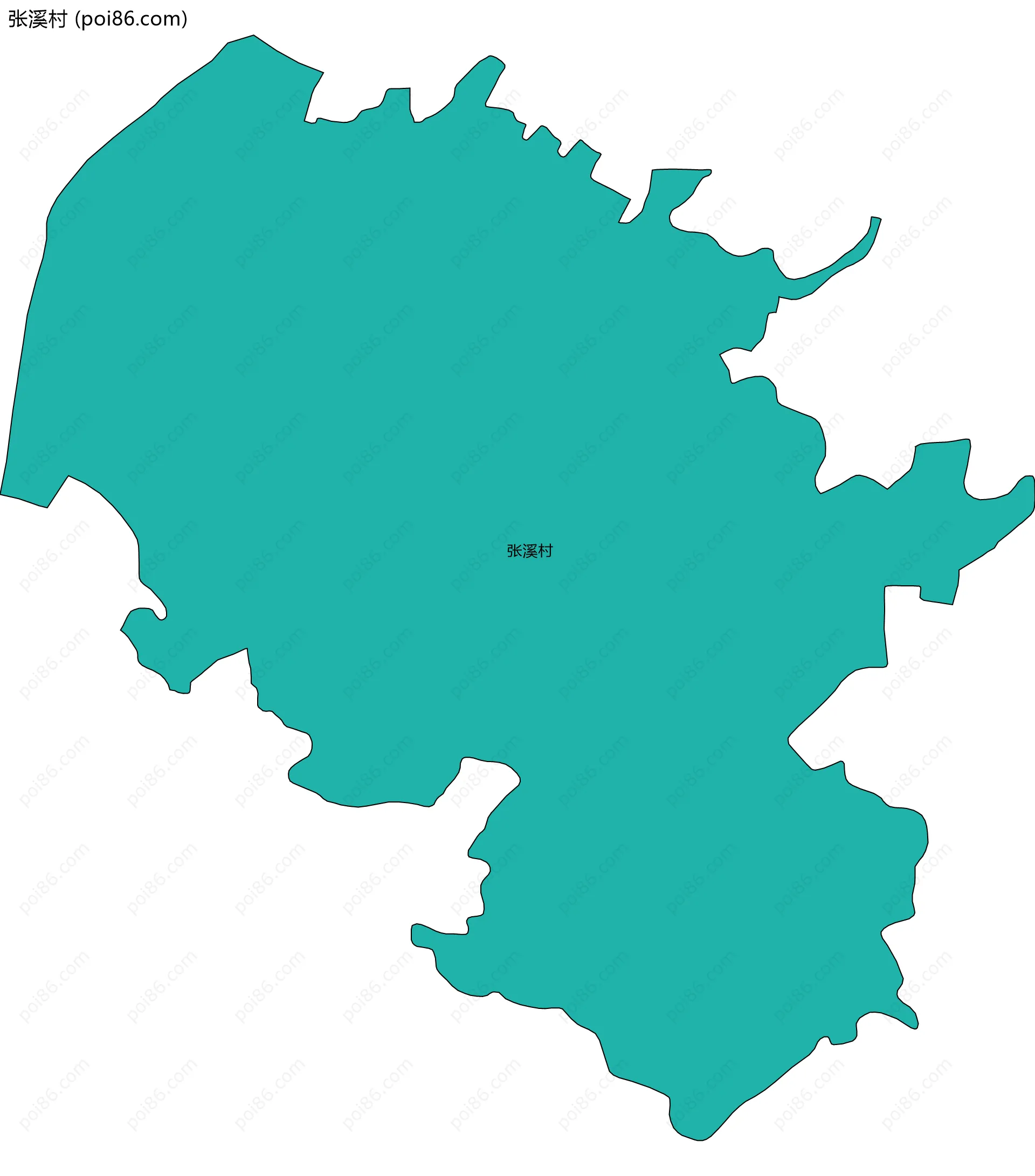 张溪村边界地图