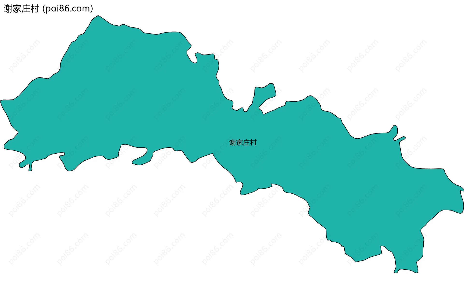 谢家庄村边界地图