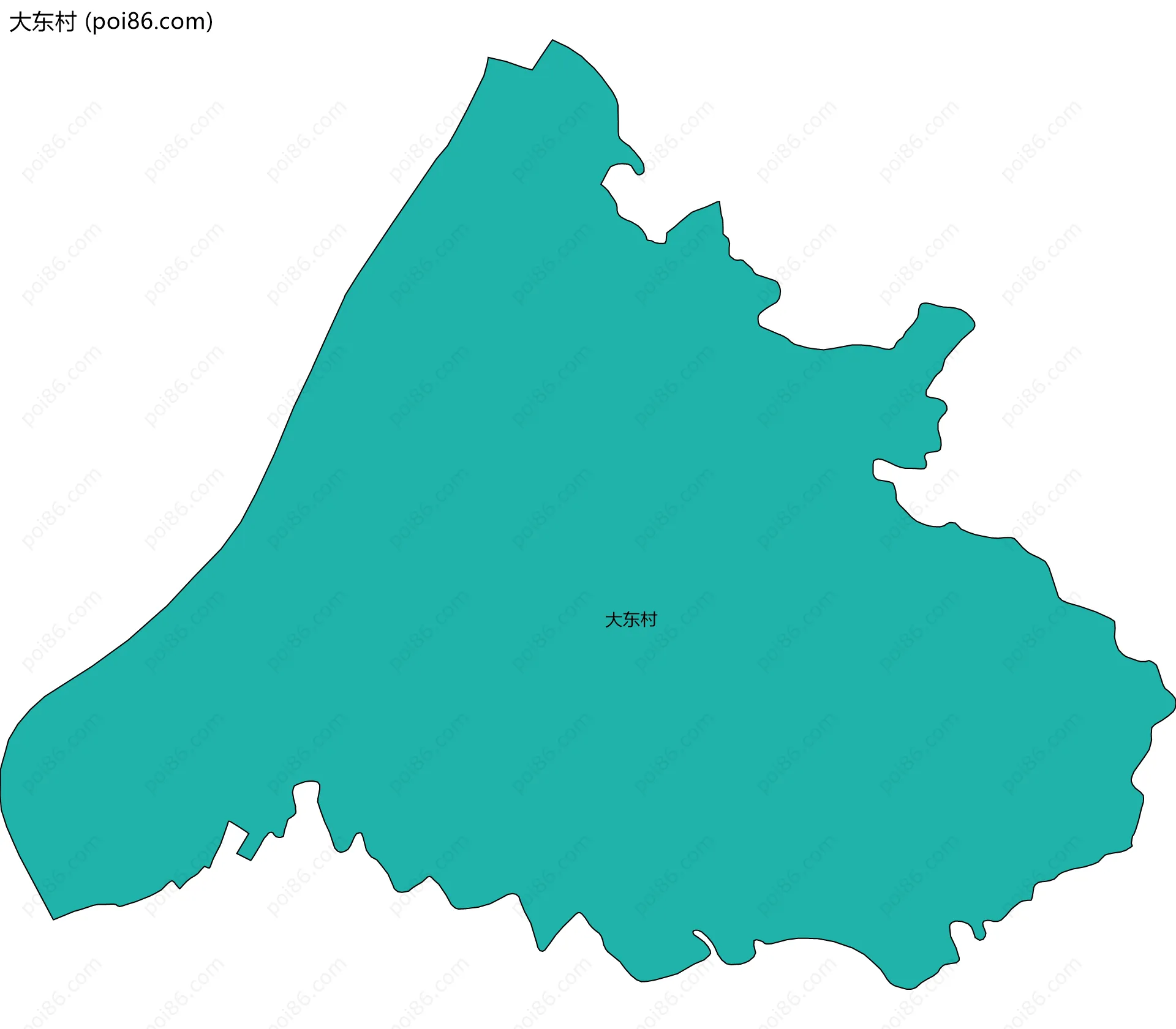 大东村边界地图