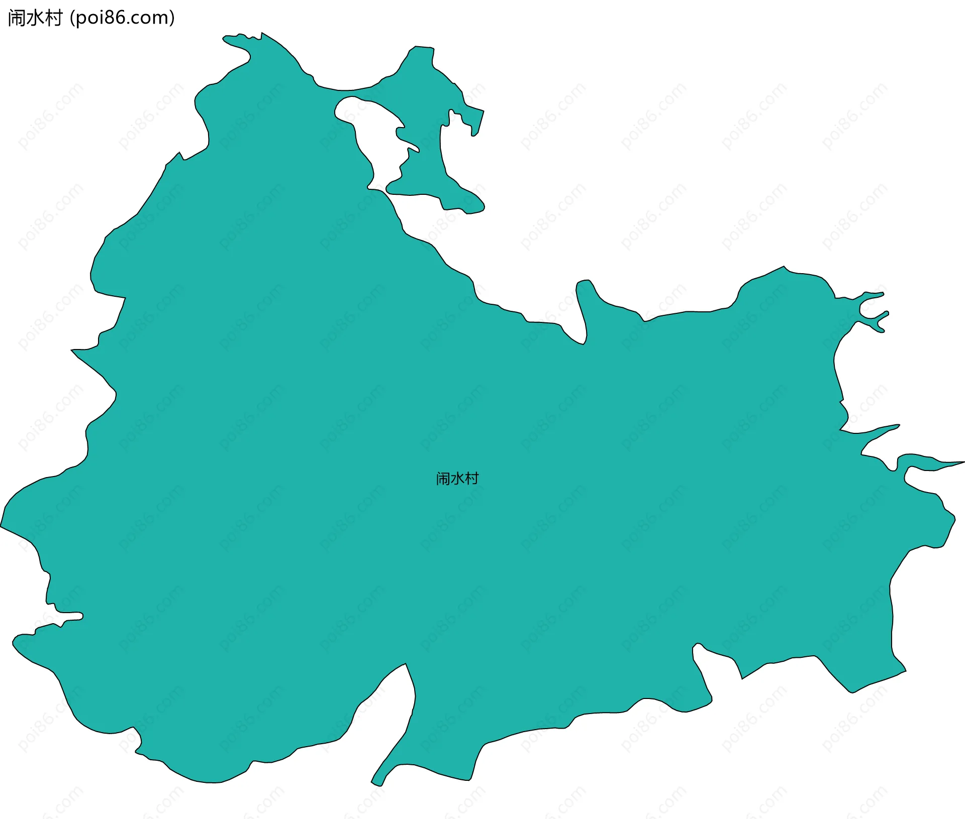 闹水村边界地图