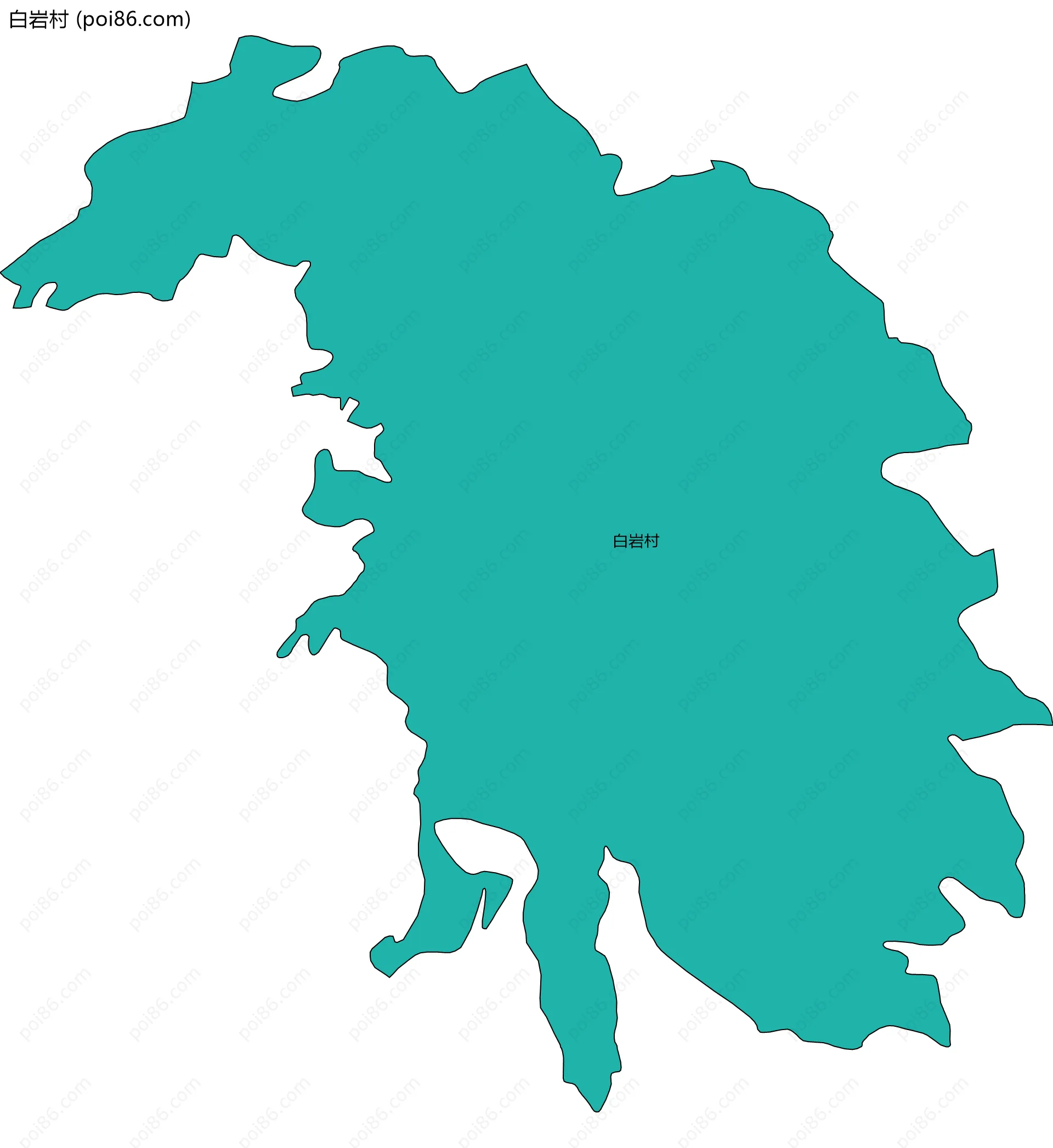 白岩村边界地图