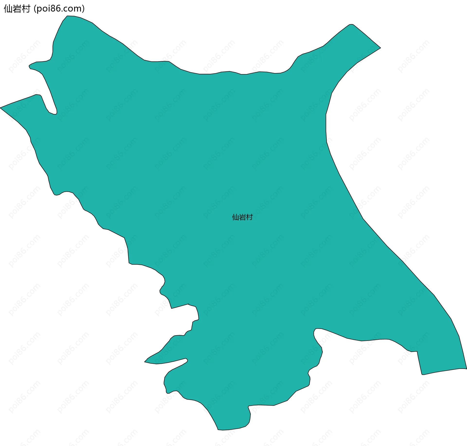 仙岩村边界地图