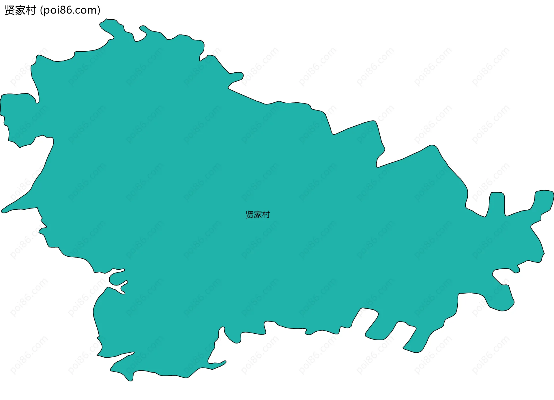 贤家村边界地图