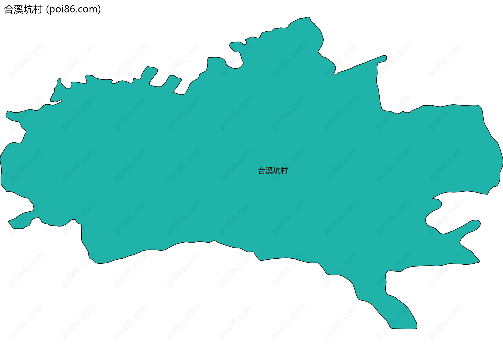 合溪坑村边界地图