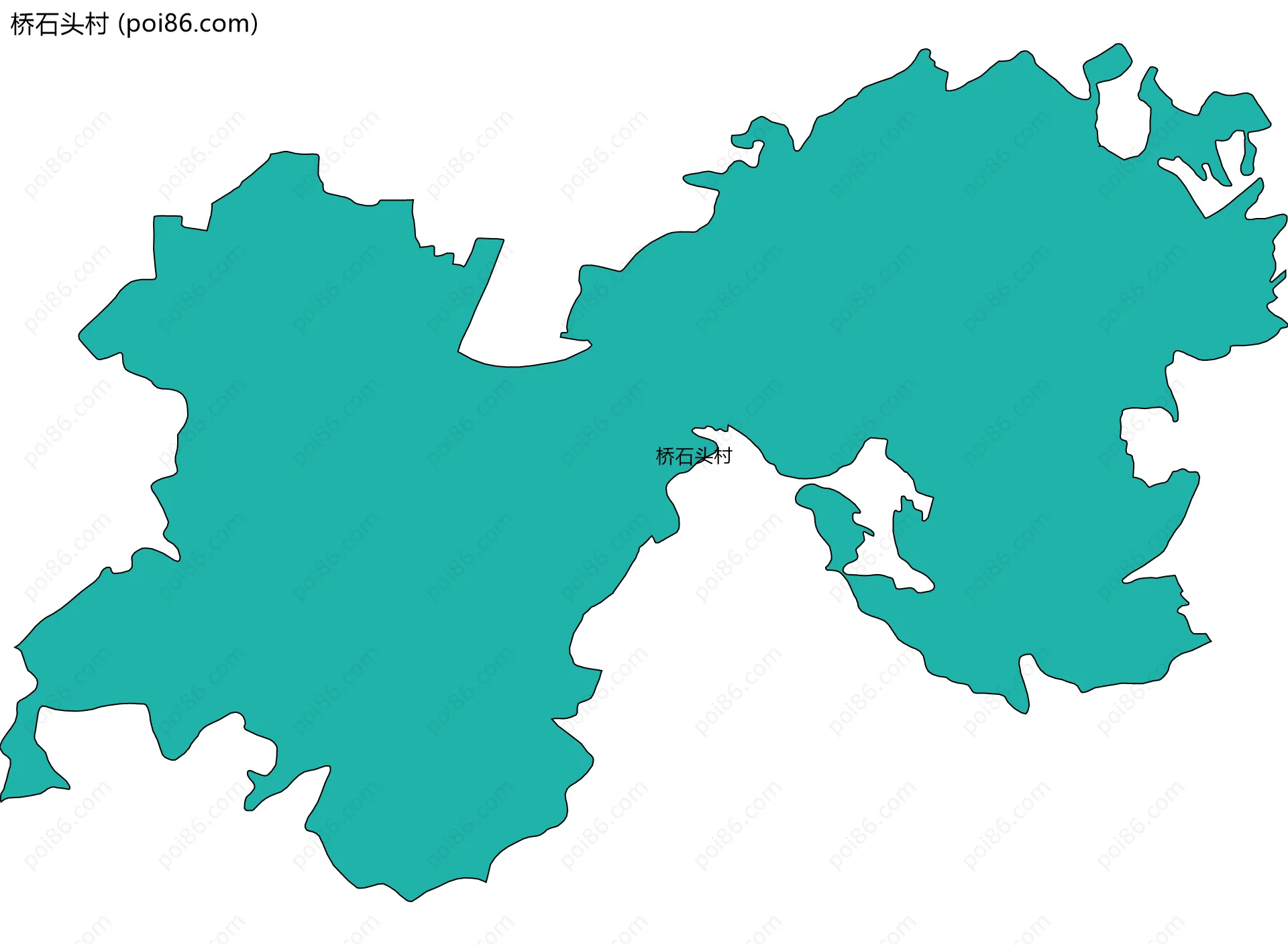 桥石头村边界地图