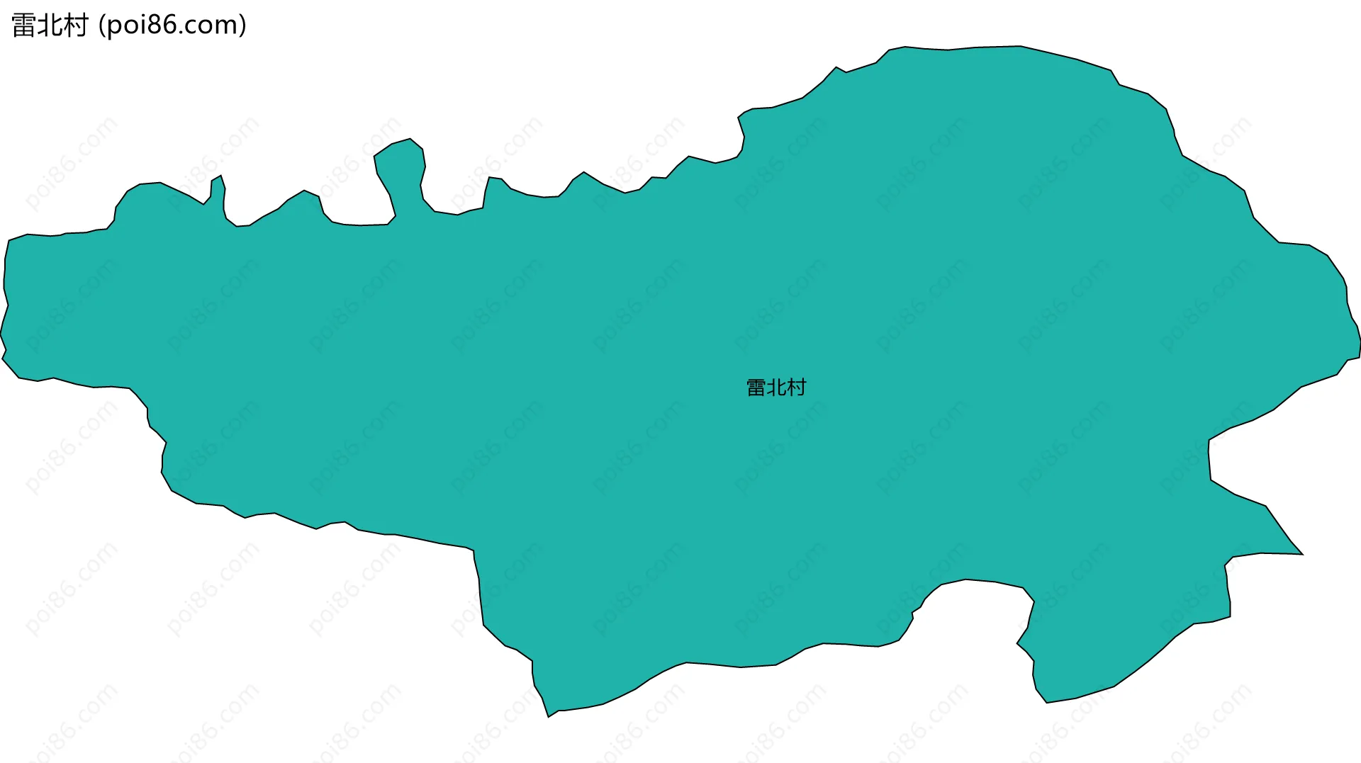 雷北村边界地图