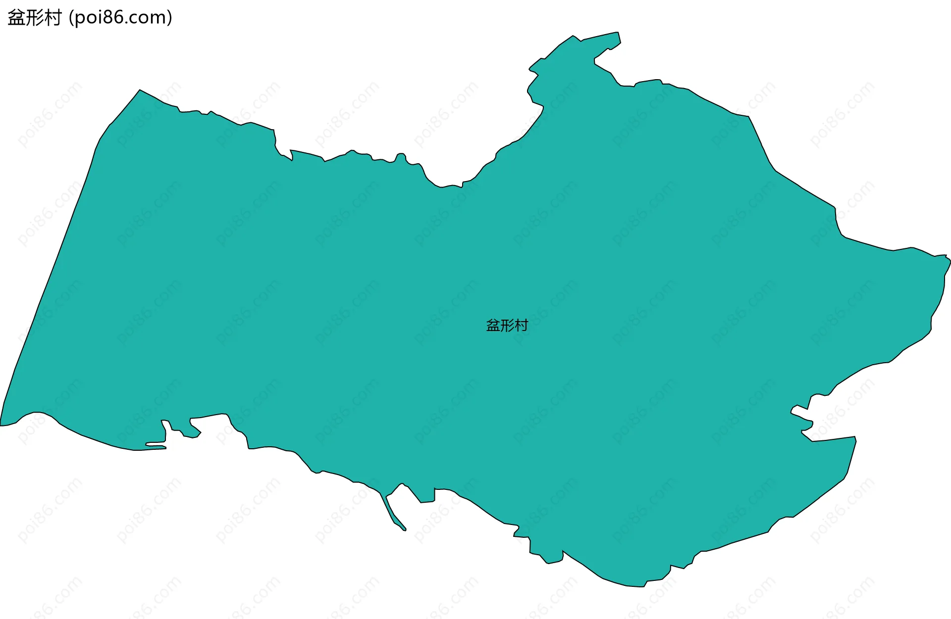 盆形村边界地图