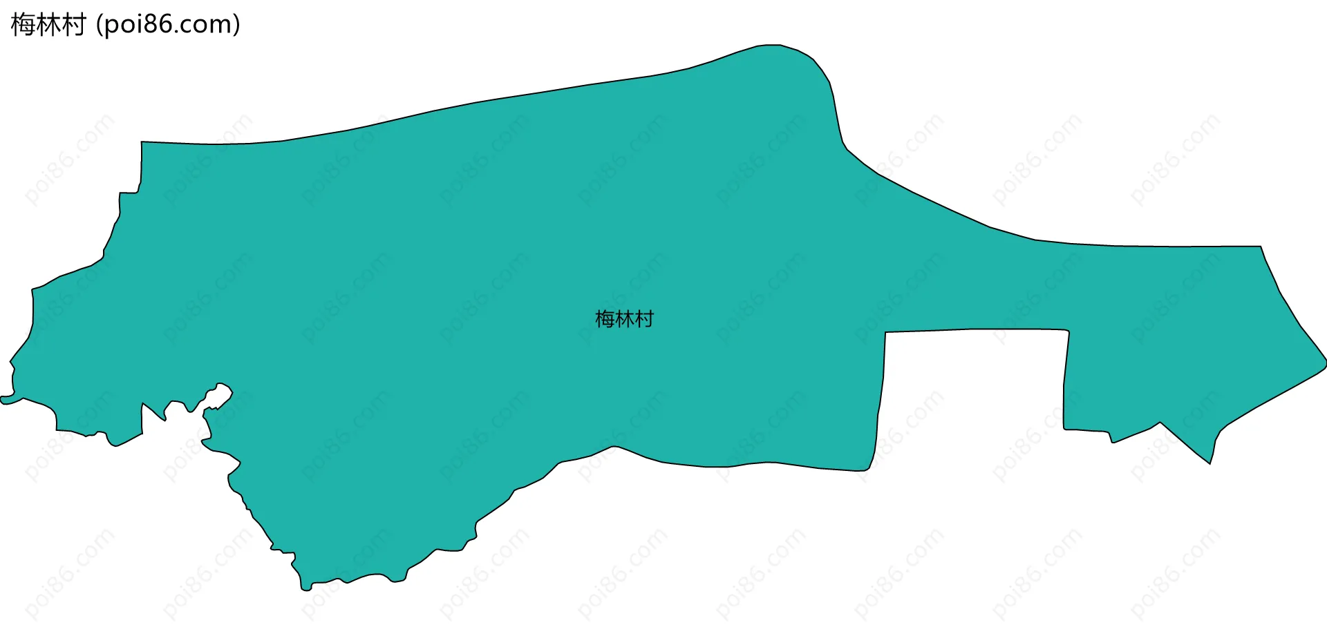 梅林村边界地图