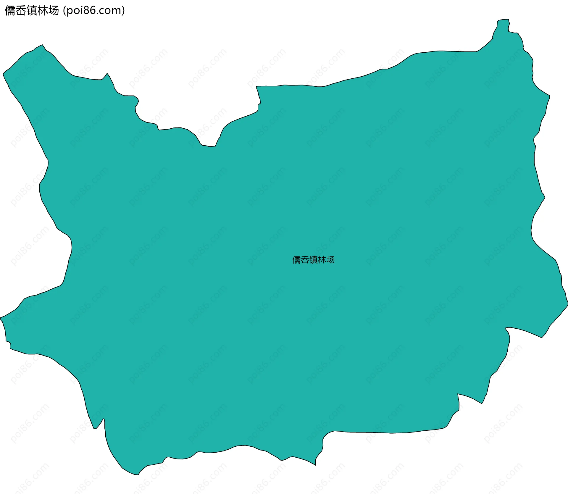 儒岙镇林场边界地图