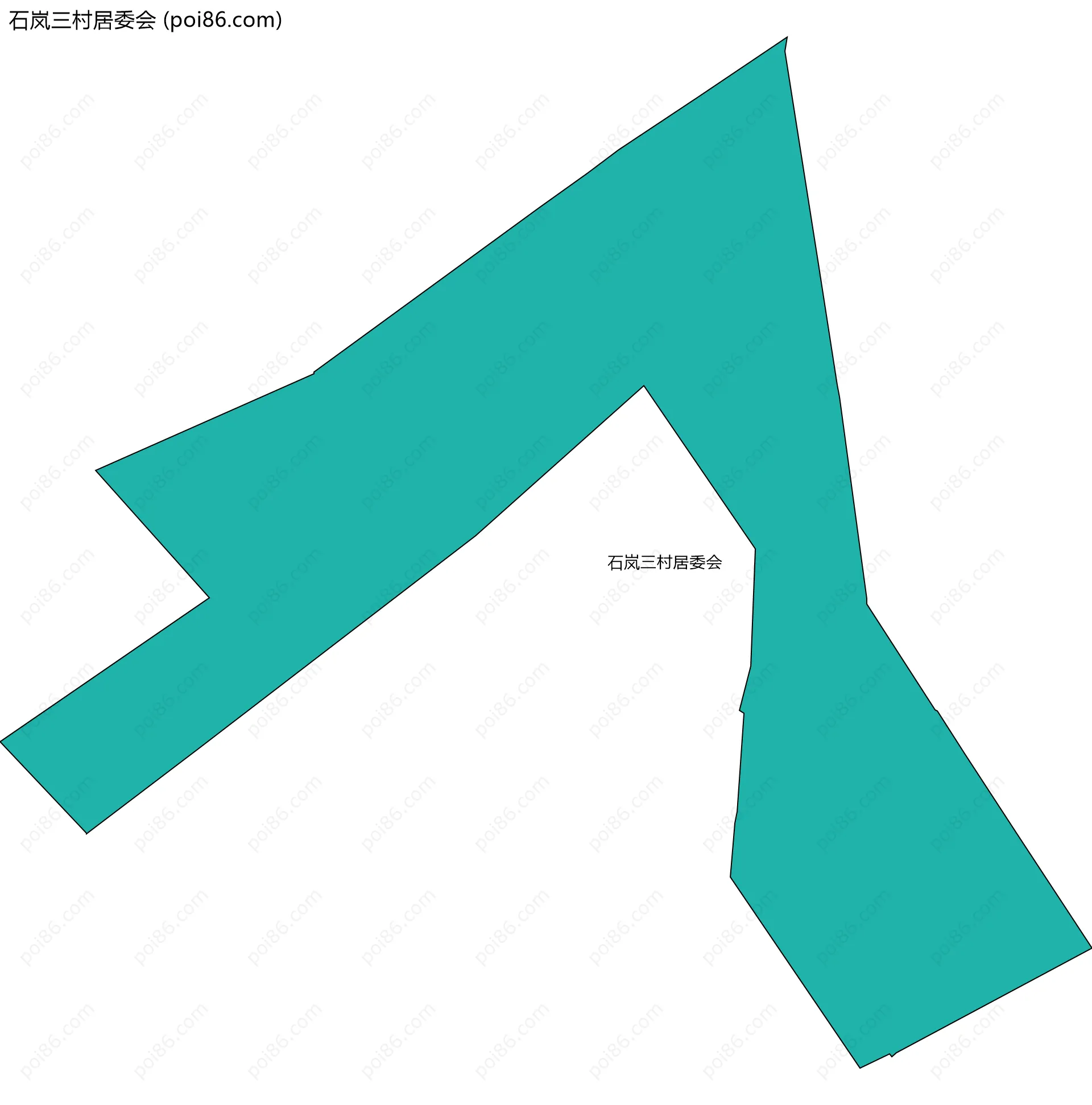 石岚三村居委会边界地图