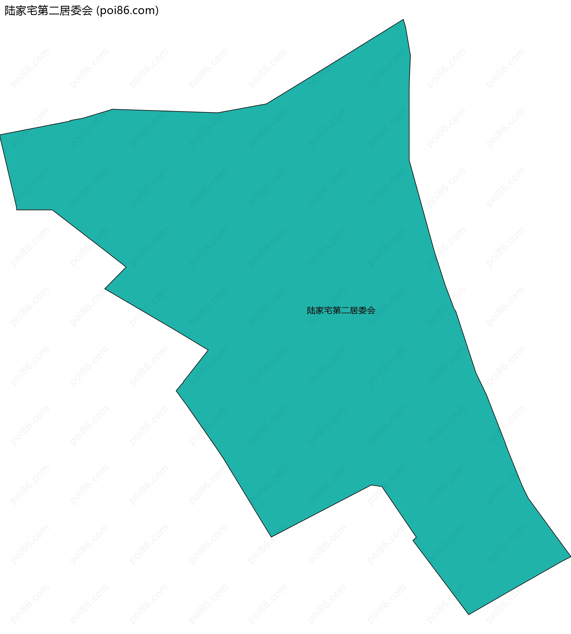 陆家宅第二居委会边界地图