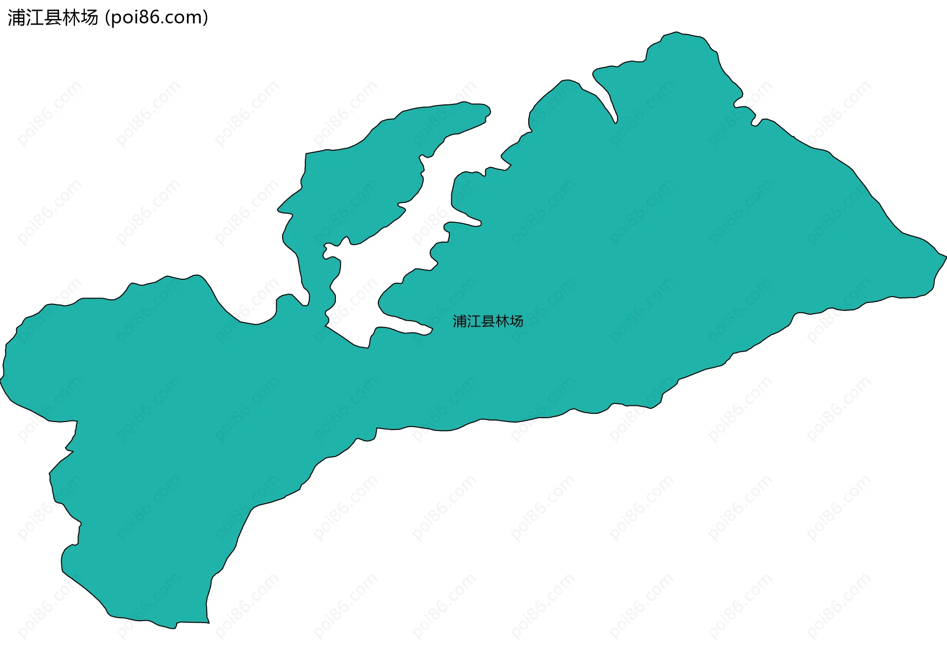 浦江县林场边界地图