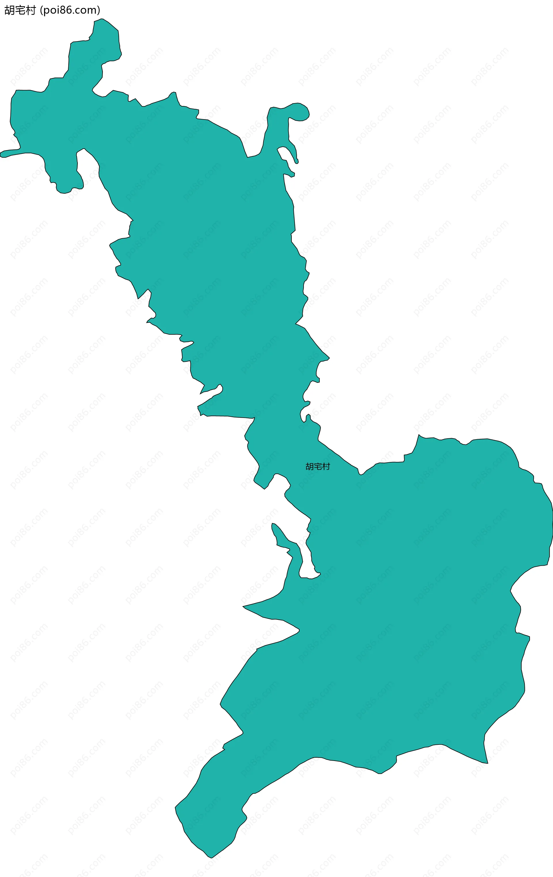胡宅村边界地图