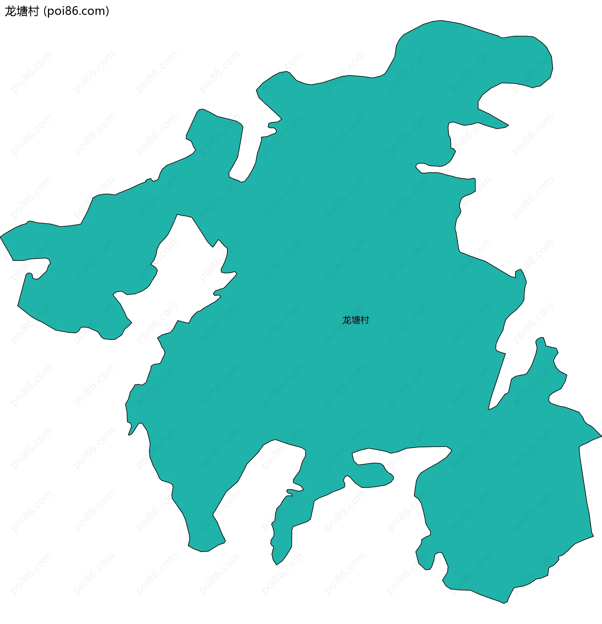 龙塘村边界地图