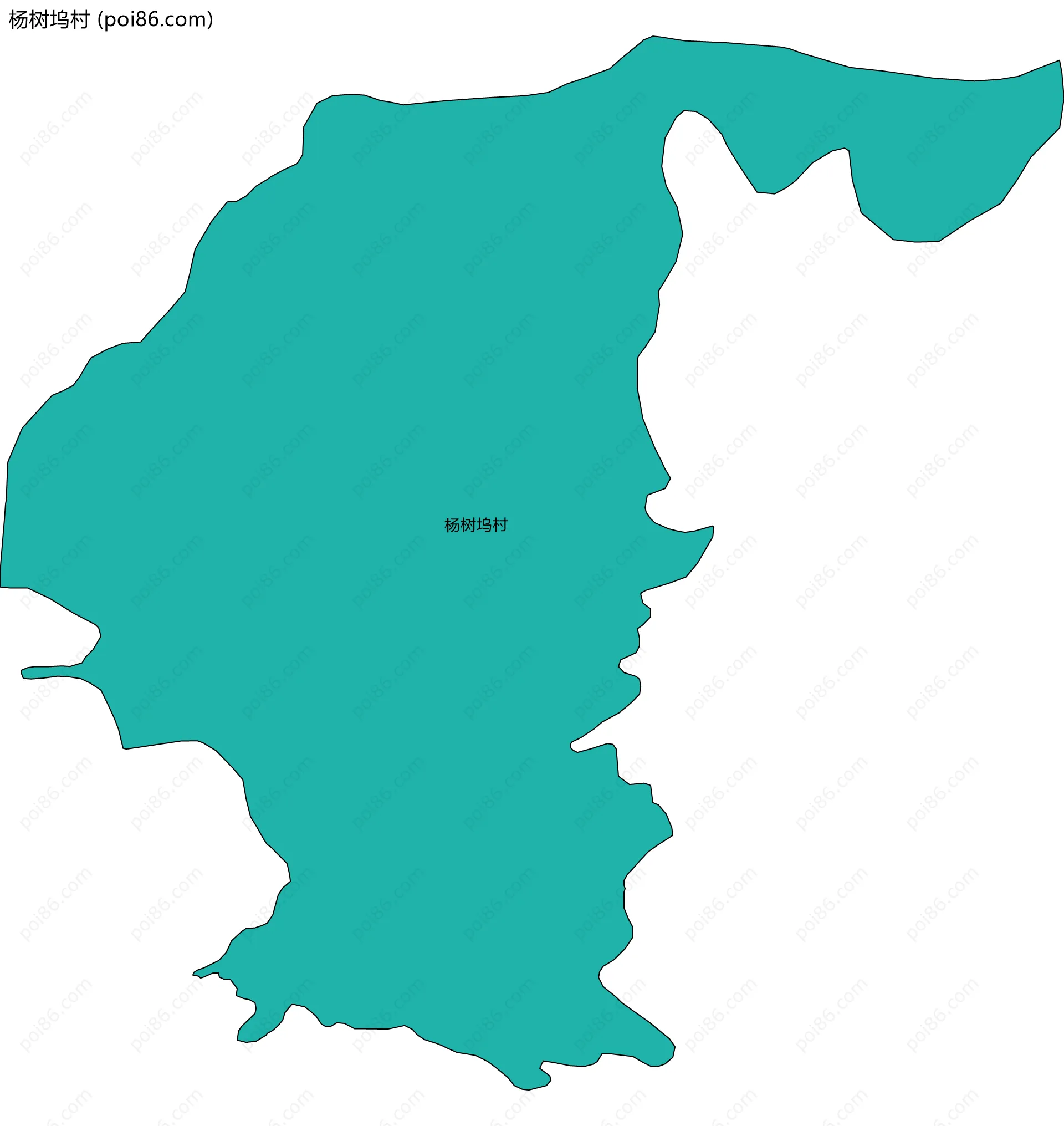 杨树坞村边界地图