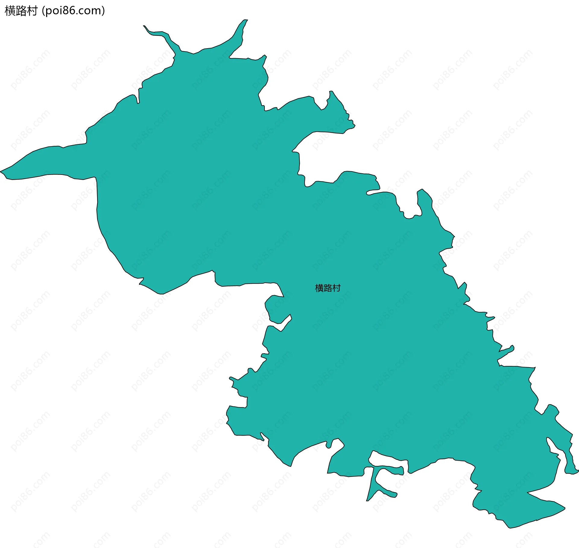 横路村边界地图