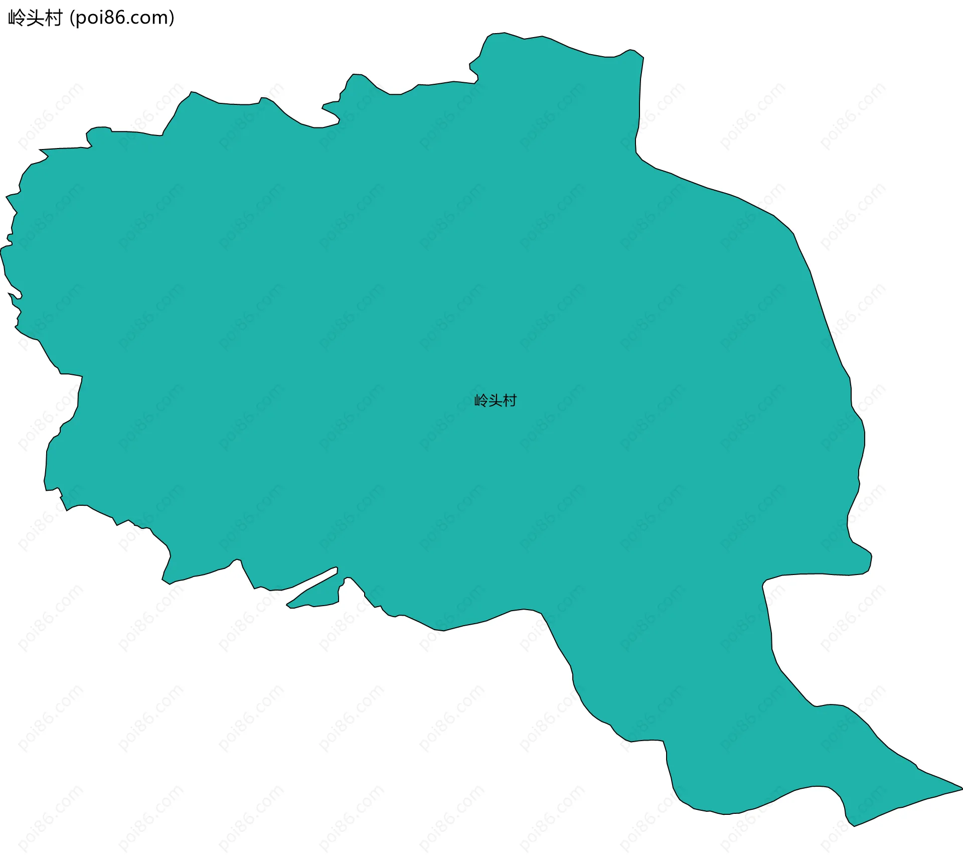 岭头村边界地图