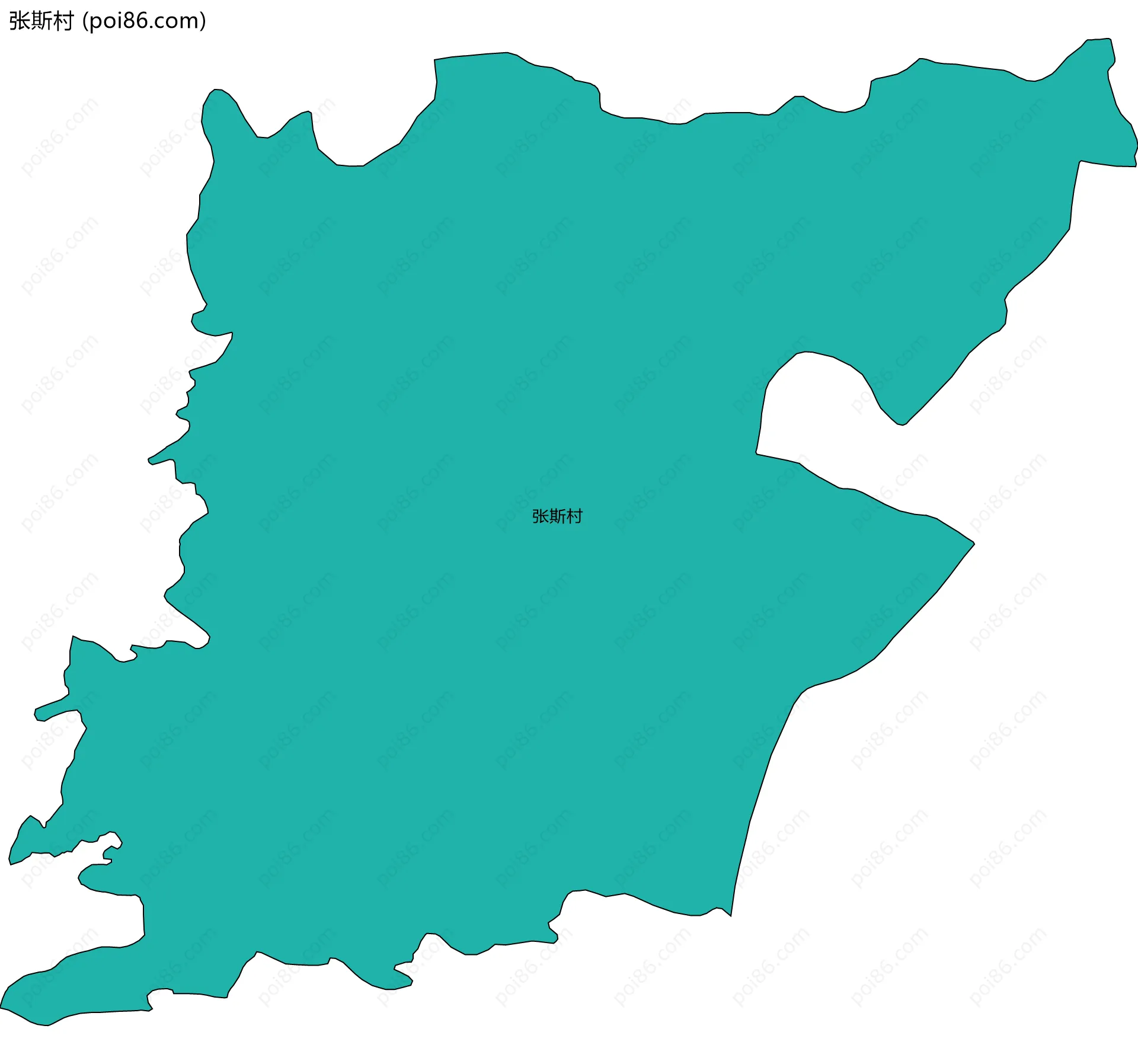 张斯村边界地图