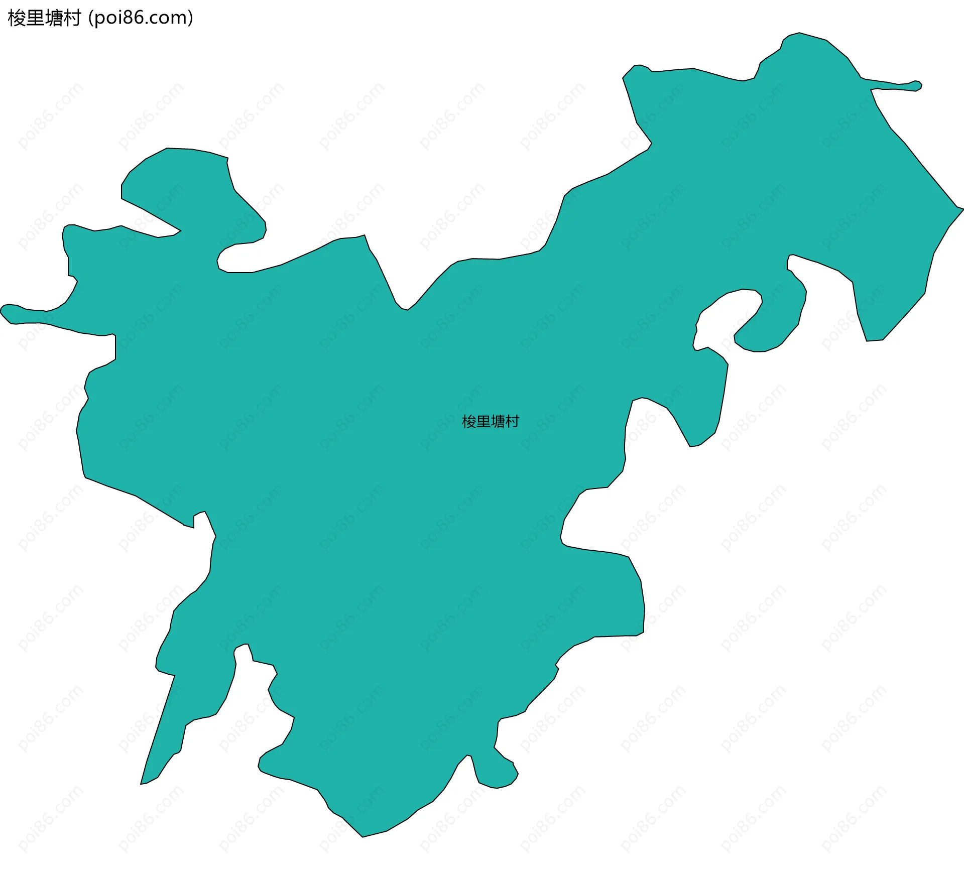 梭里塘村边界地图