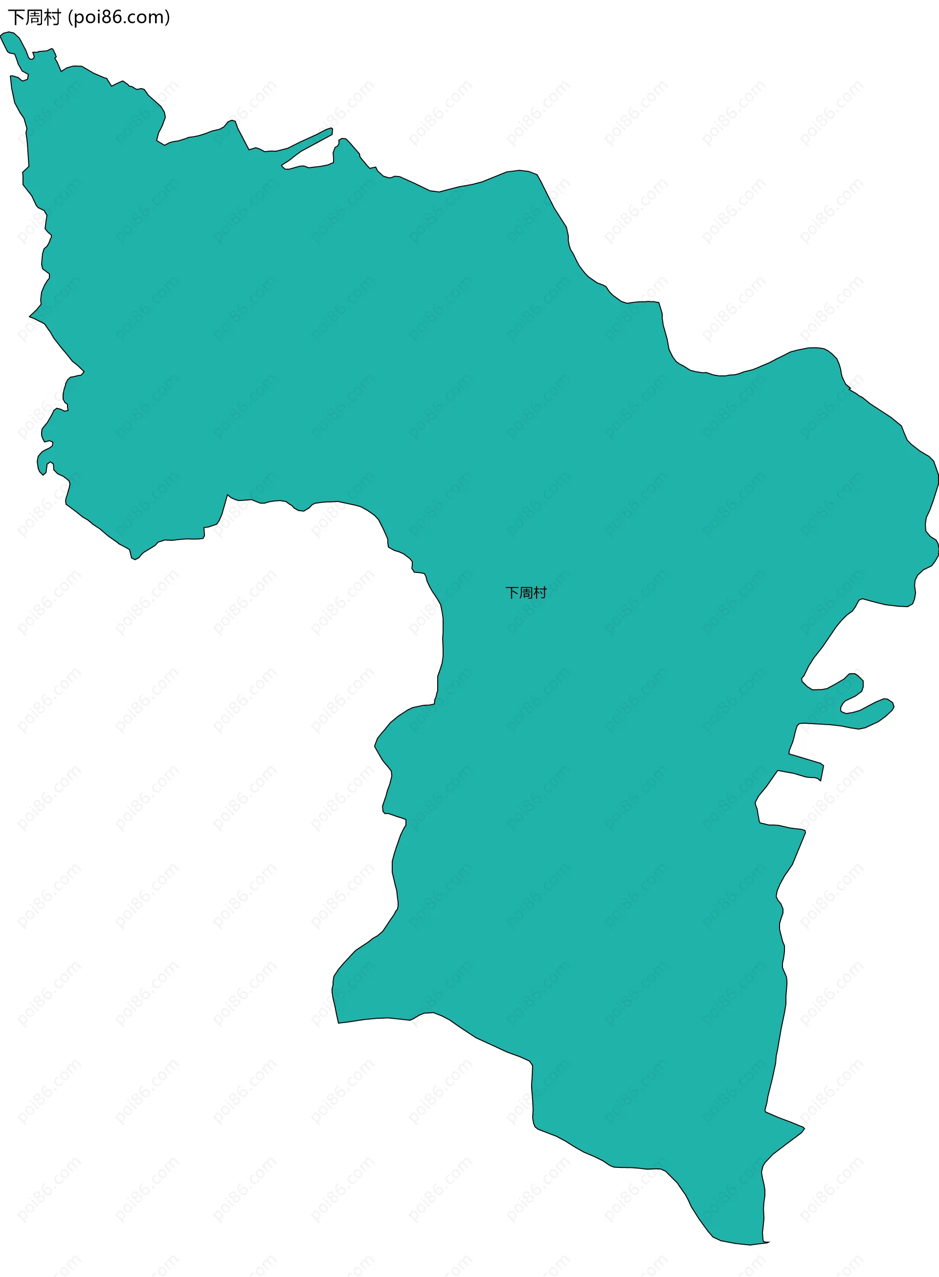 下周村边界地图